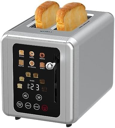 Open Box WHALL Touch Screen Toaster 2 Slice Digital Timer KST075AU - STAINLESS STEEL
