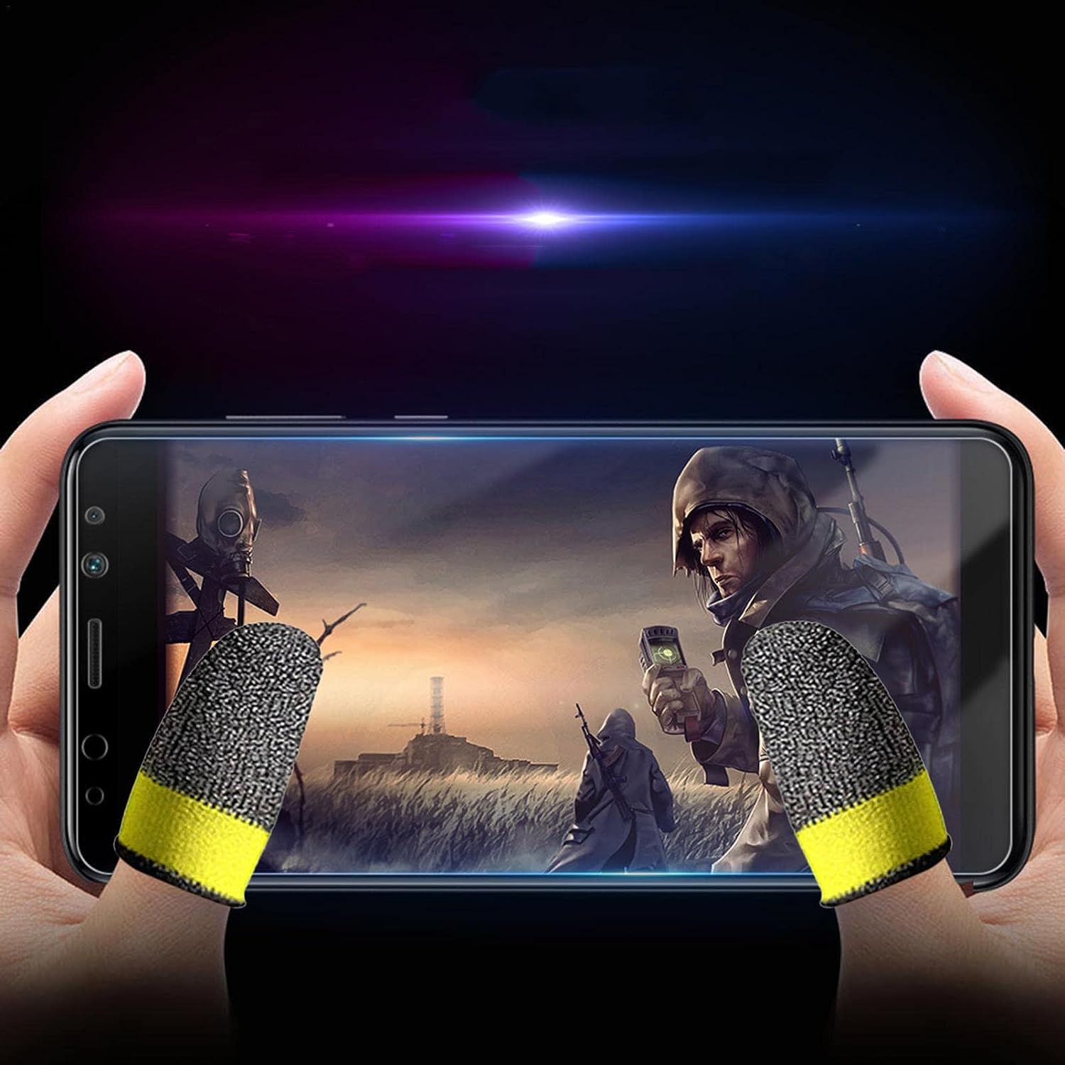 Mobile Game Finger Sleeve Touch Screen Finger Sleeve For Mobile Controller Thumb Sleeves Anti-Sweat Breathable Sensitive Shoot And Aim Keys