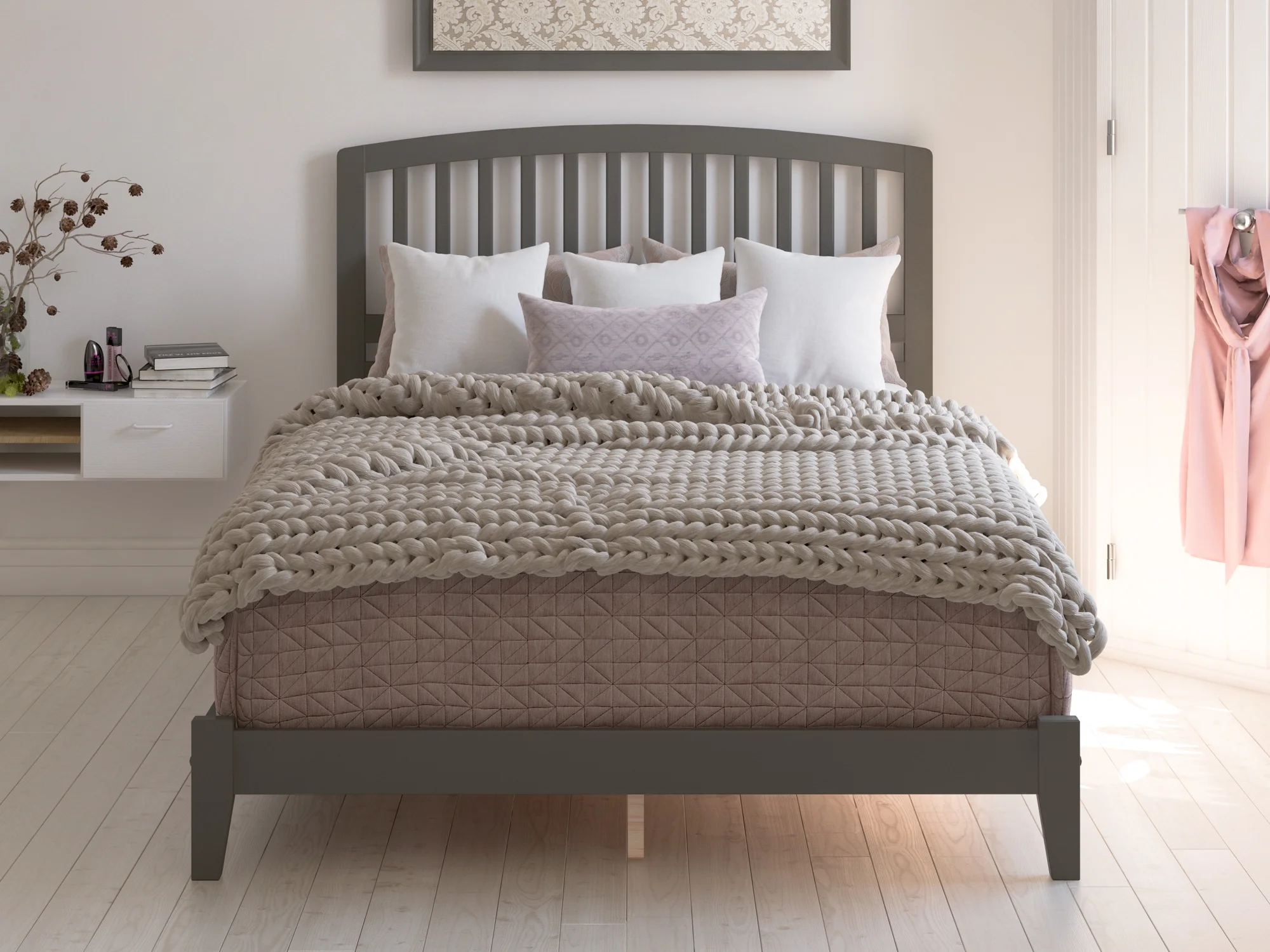 Richmond King Traditional Bed in Grey