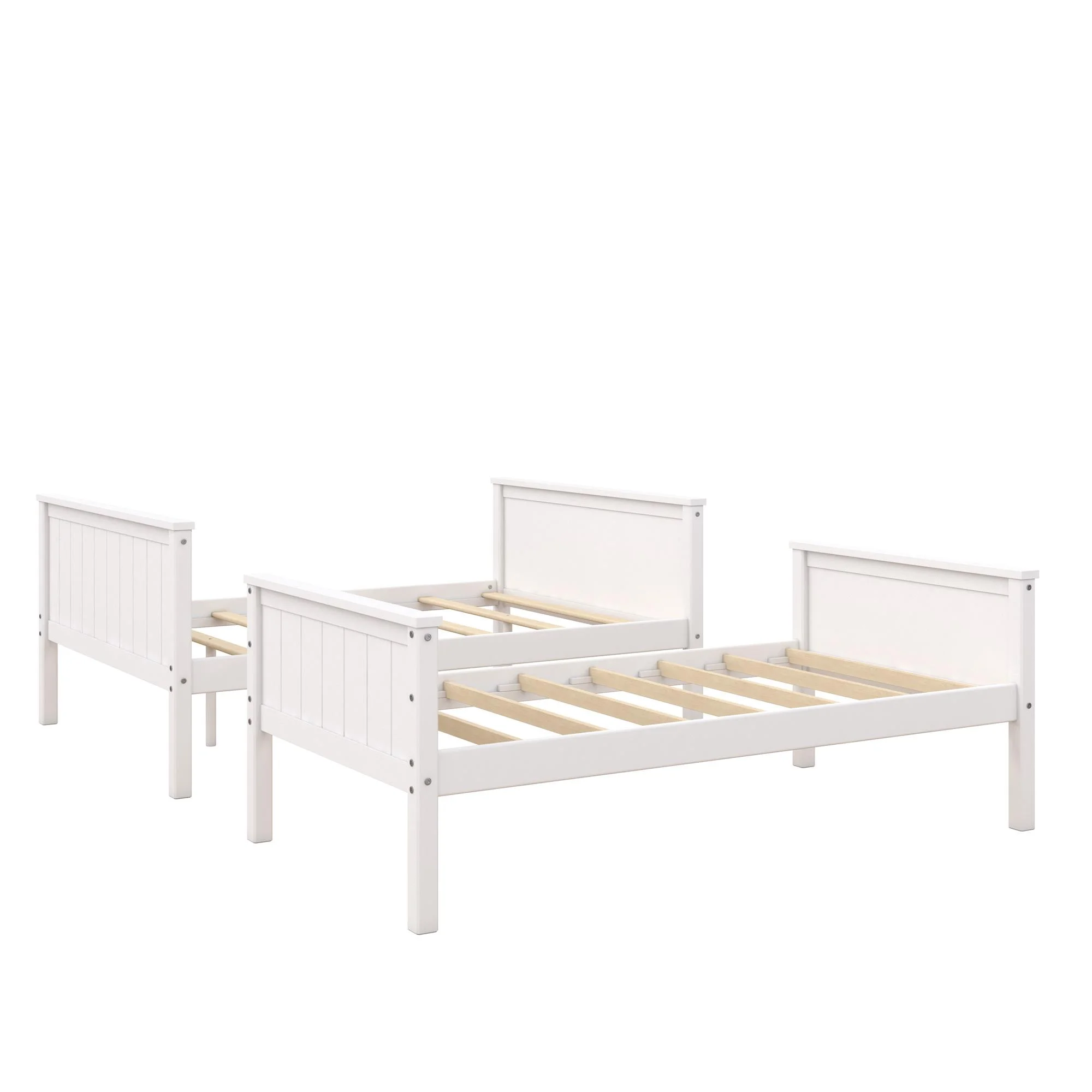 Better Homes & Gardens Ashcreek Twin-over-Full Bunk Bed, White