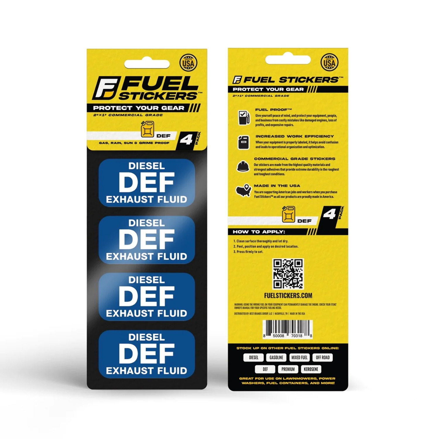 DEF Sticker - Diesel Exhaust Fluid Label | Size: 2x1