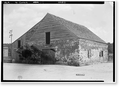 Historic Framed Print, Chewacla Limeworks, Limekiln Road, Chewacla, Lee County, AL - 9, 17-7/8