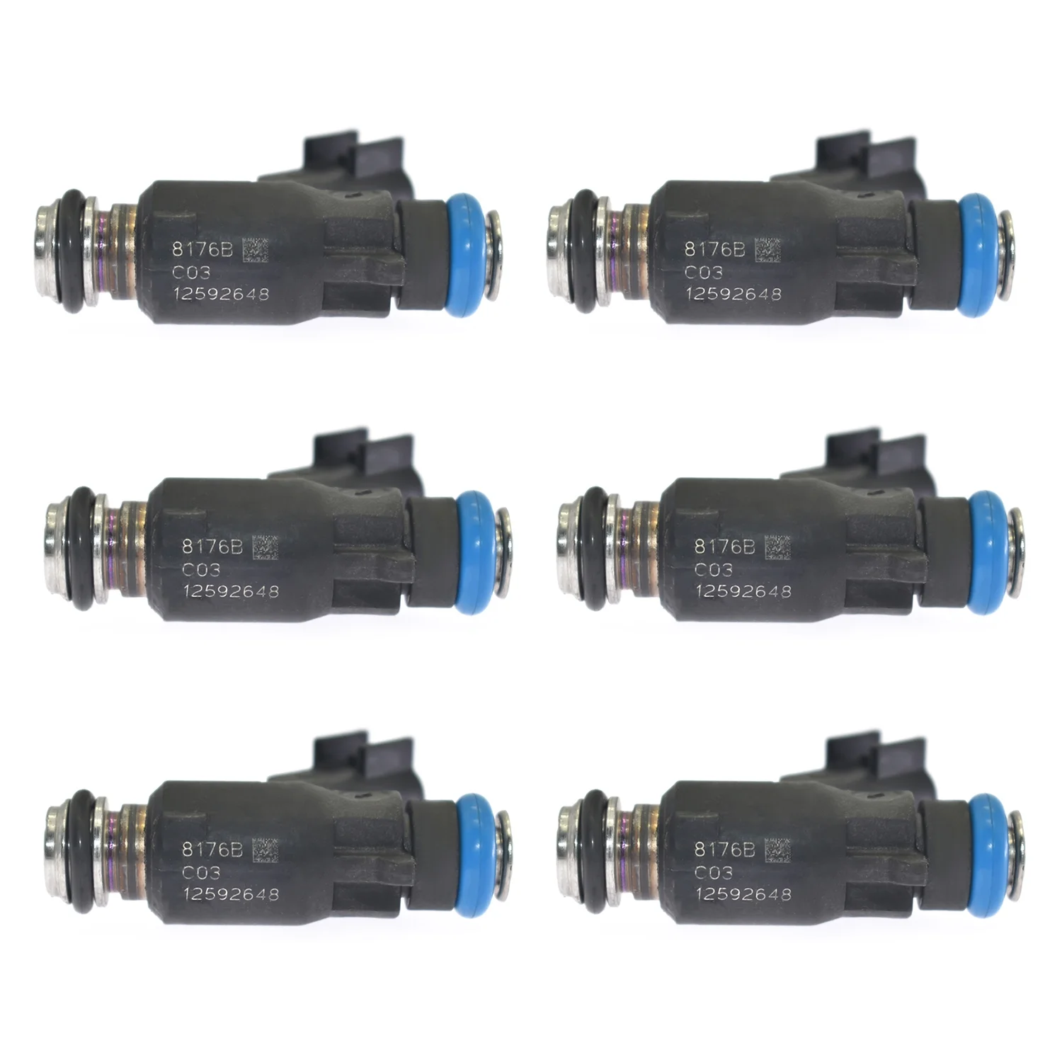 AiBaoQi 6pcs Fuel Injectors 12592648 FJ10631 217-2299 For Pontiac Montana Pontiac G6 Chevrolet Uplander Monte Carlo Malibu Impala Buick Terrazza Lucerne Saturn Relay Aura Vue V6