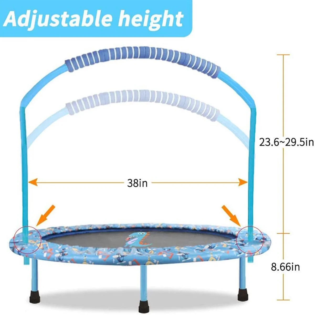 EALING BABY 38 inch Mini Kids Trampoline – Blue