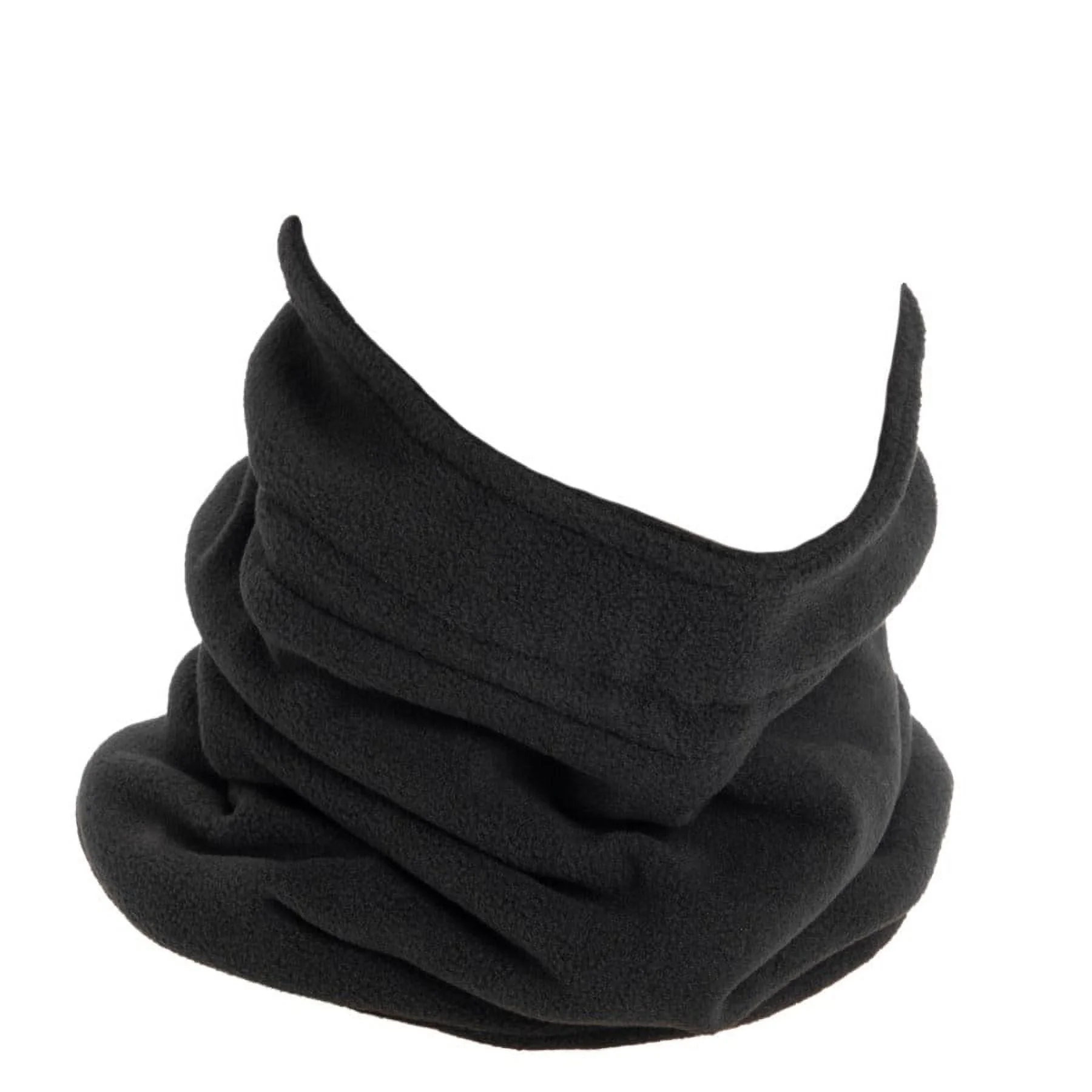 MUK LUKS Quietwear Unisex Fleece Neck Gaiter, Black, One Size Fits Most