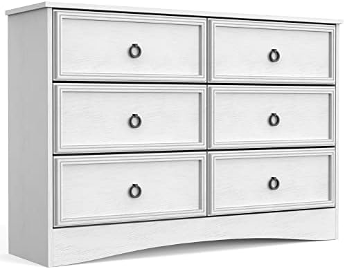 KHBIULIFE Modern 7 Drawer Dresser  Dressers for Bedroom  Chest of Drawers Closet Organizers and  Clothes - Easy Pulls Handle  Textured Borders Living Room  Hallway  Gray
