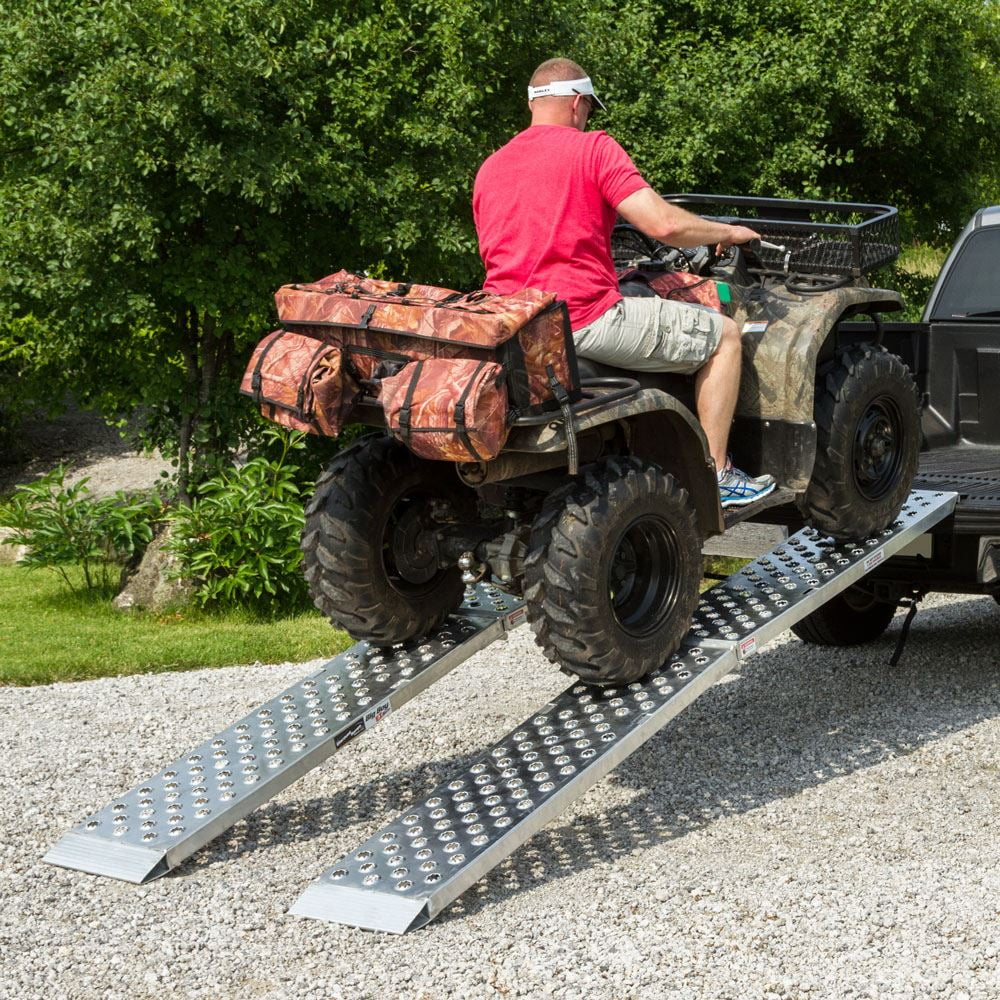 Big Boy EZ Rizer MF2-10214-EZ Aluminum 10' Arched Dual Runner Folding ATV Ramps by Black Widow