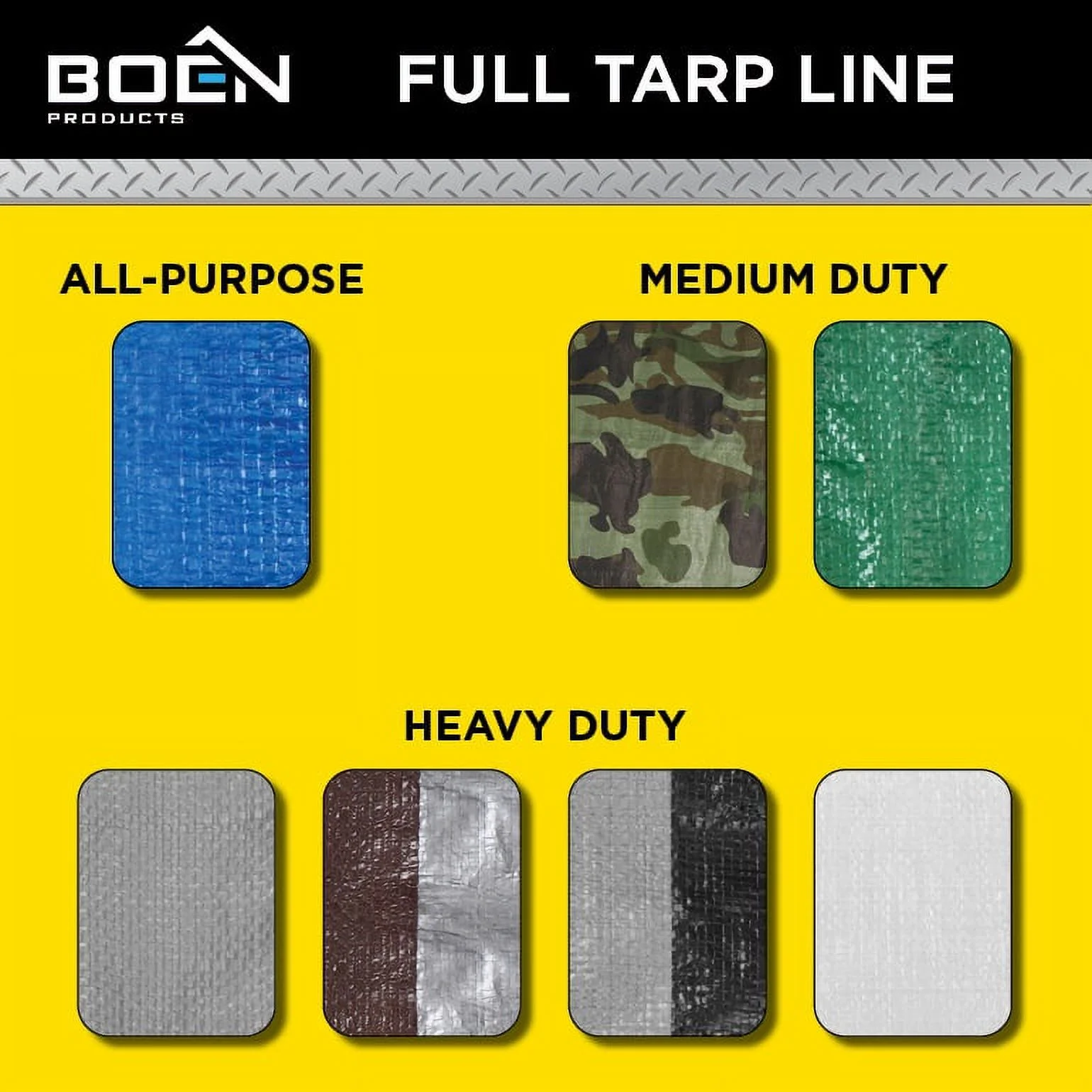 Boen 50 x 100 Silver/Black Tarp 14x14 weave