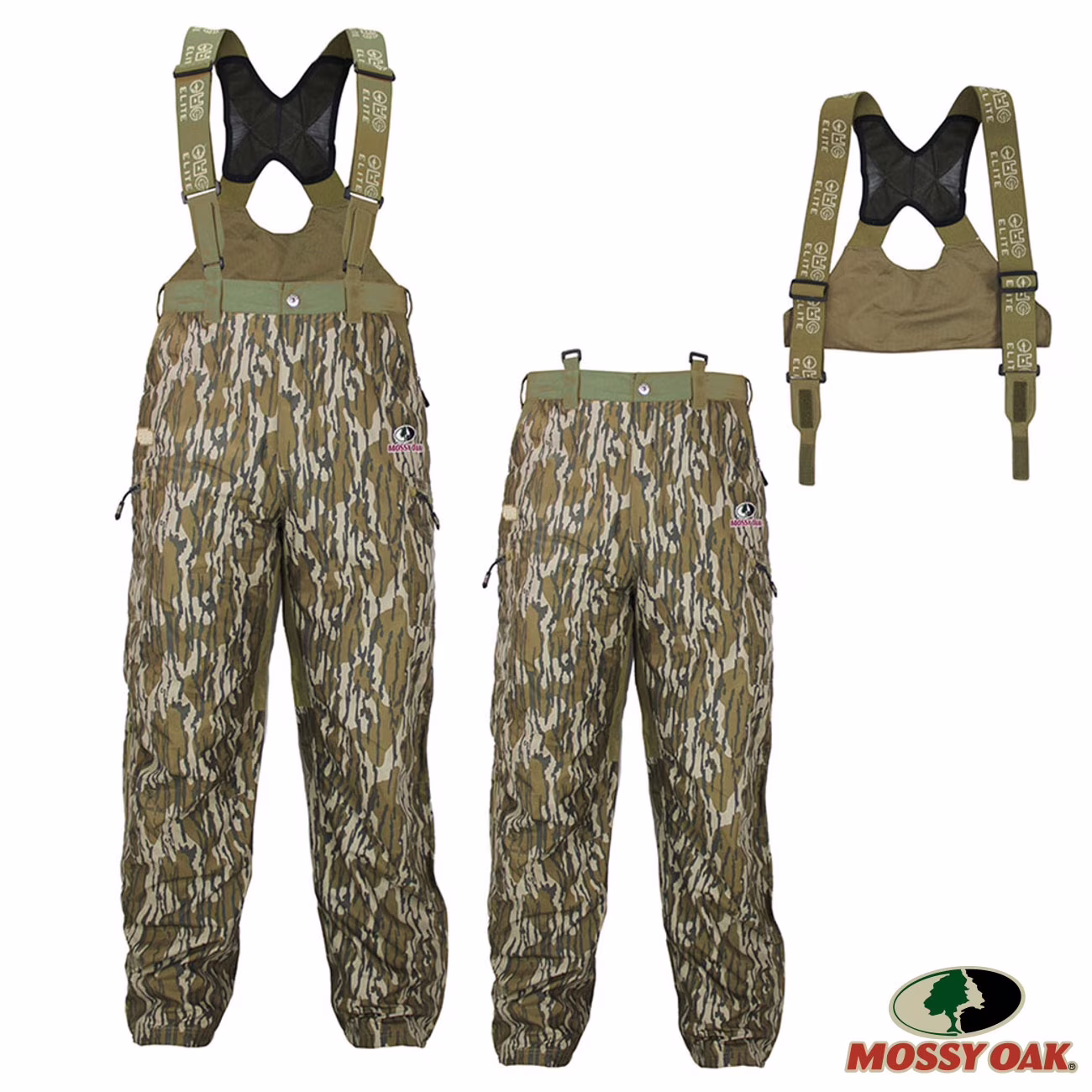 Mossy Oak EHG Elite Piedmont Waterproof Convertible Hunting Bib (M)- MOBL