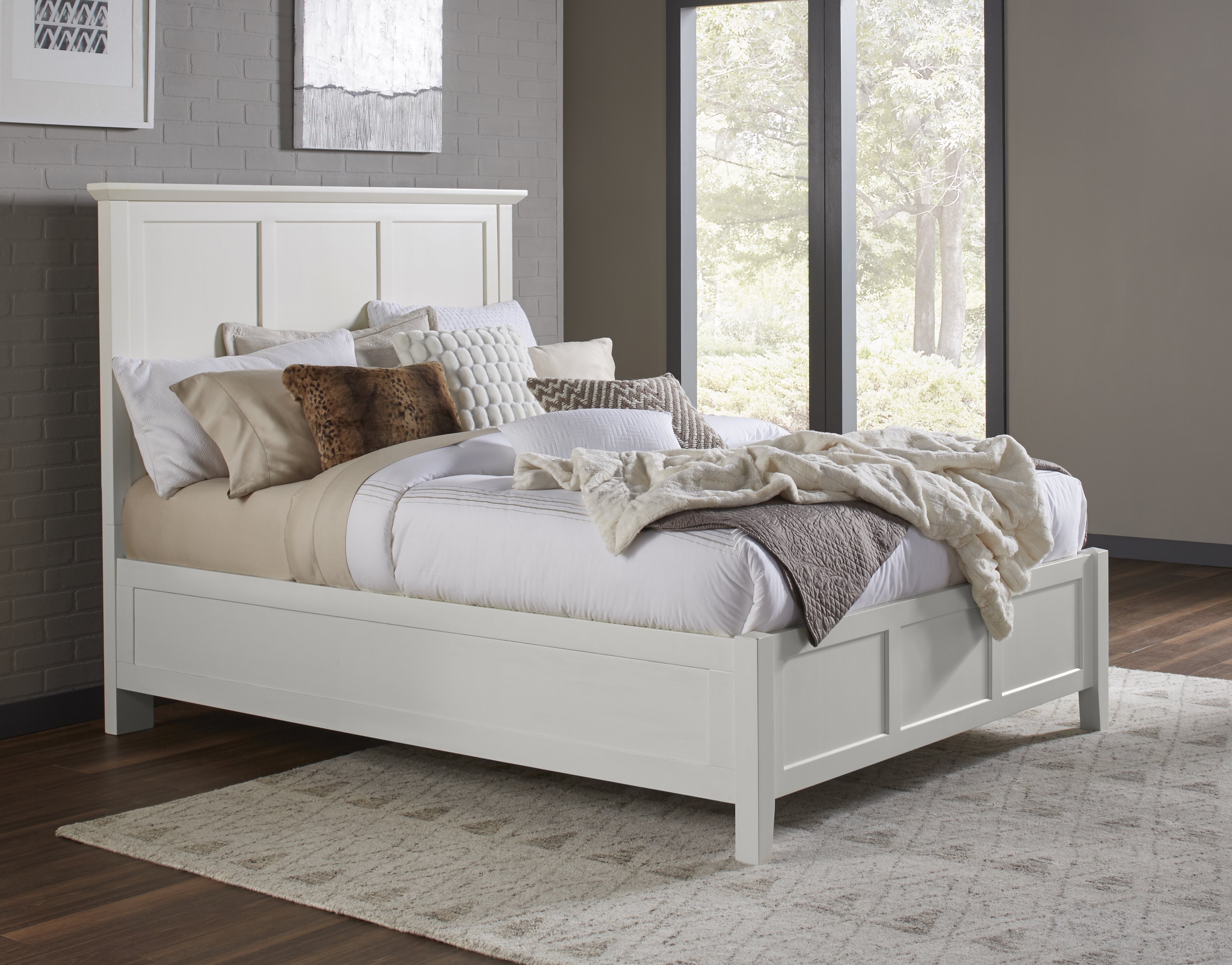 Pantego Shaker Full Bed in White Mahogany