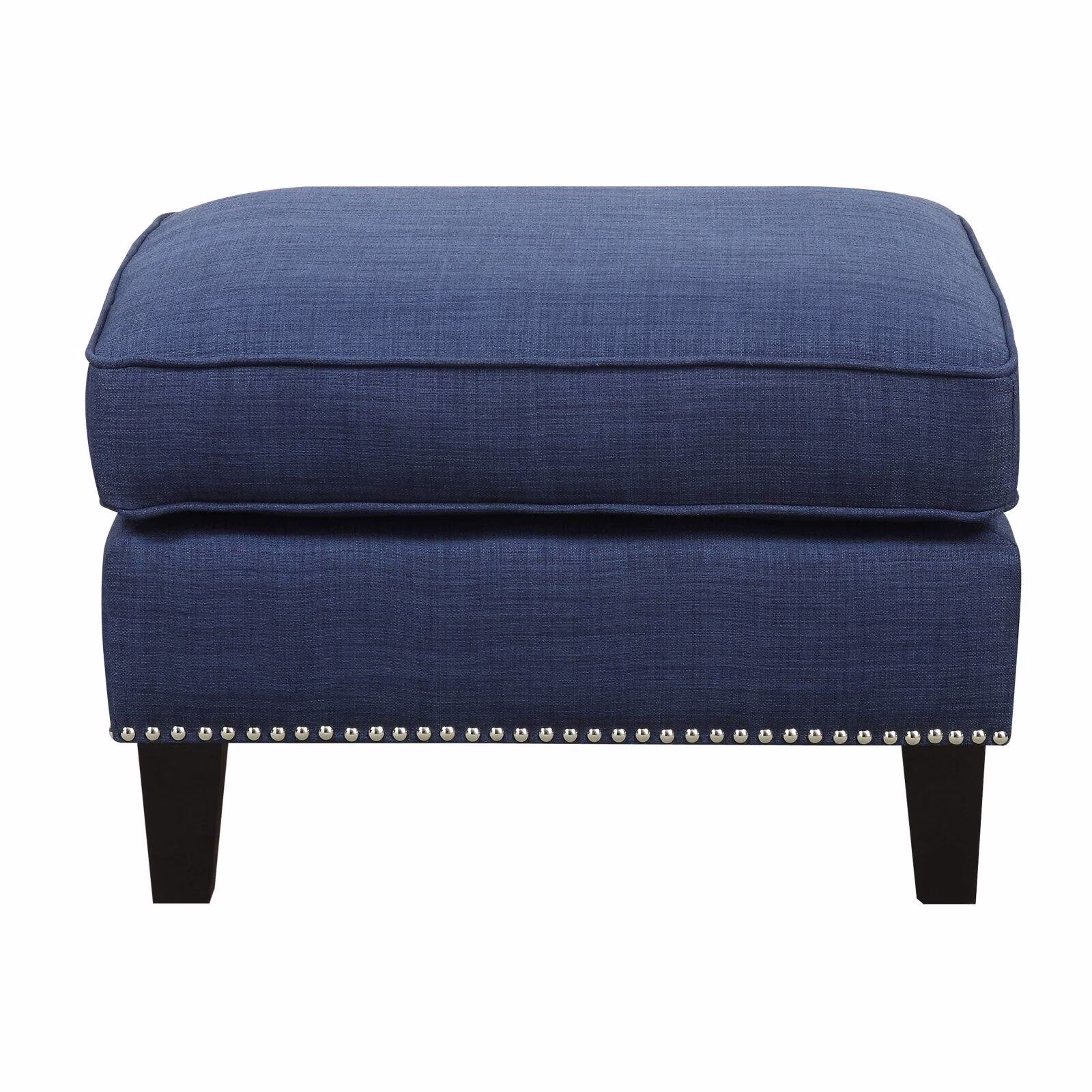 Picket House Furnishings Emery Ottoman in Blue