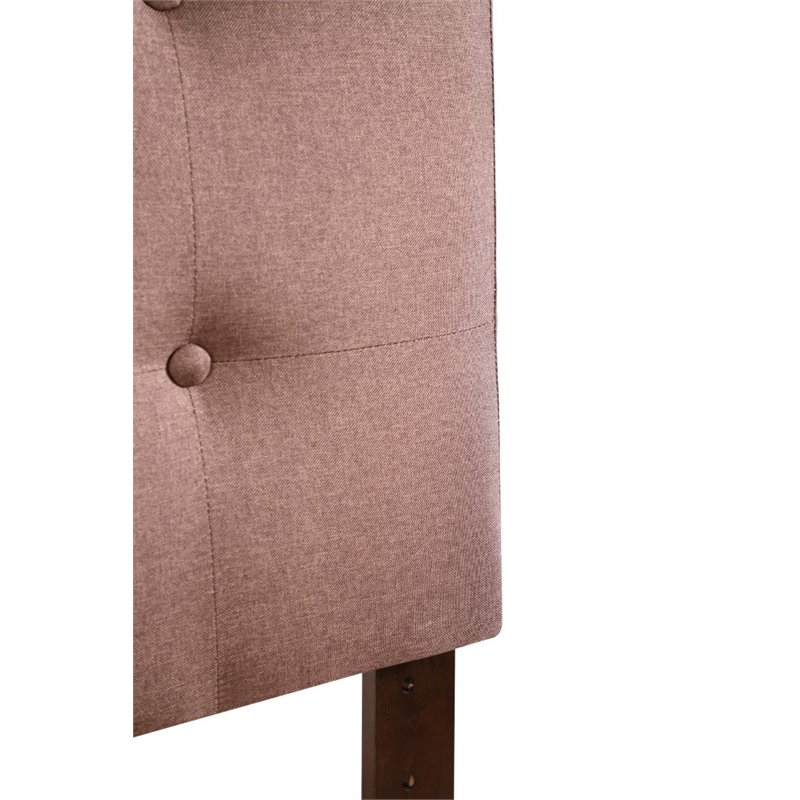 Bowery Hill Modern Fabric Upholstered Twin Headboard in Brown