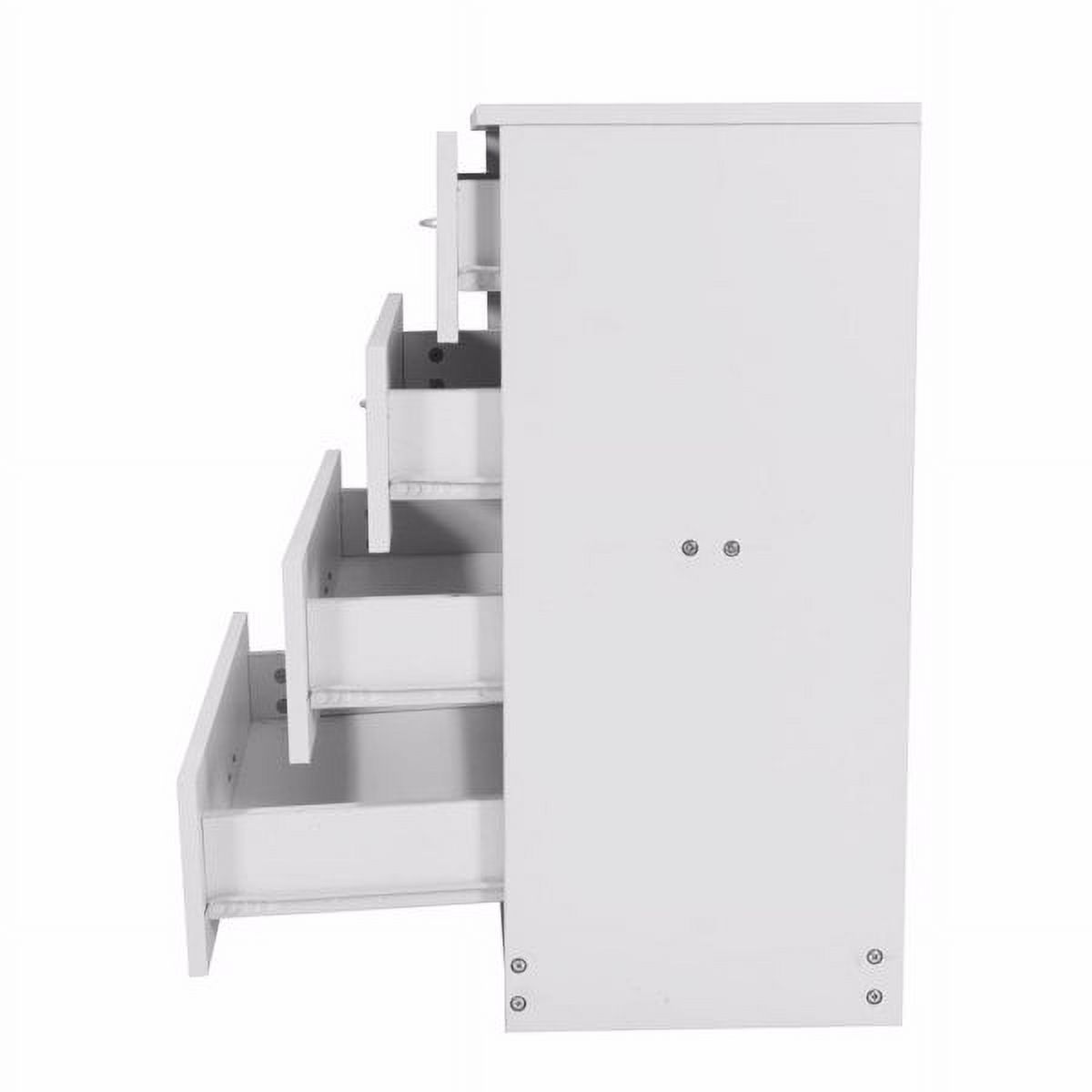 Arturesthome MDF Wood Simple 4-Drawer Dresser White
