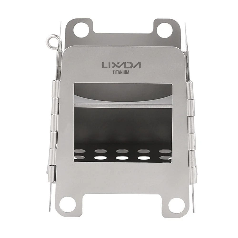 Lixada Portable Titanium Lightweight Folding Wood Pocket for Outdoor Camping Backpacking Cooking Picnic