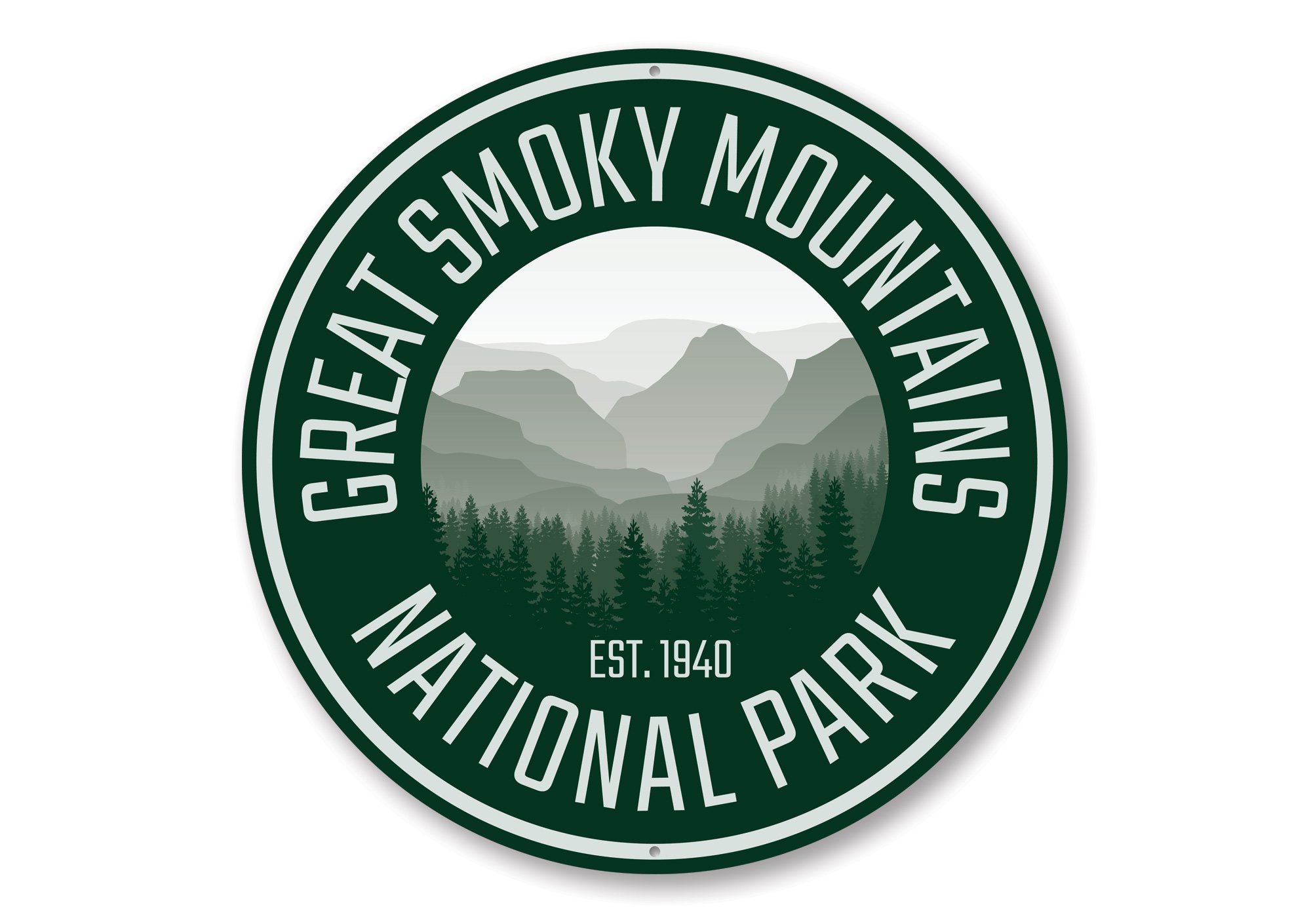 Great Smoky Mountains Park Novelty Decor, Metal Wall Sign - 12
