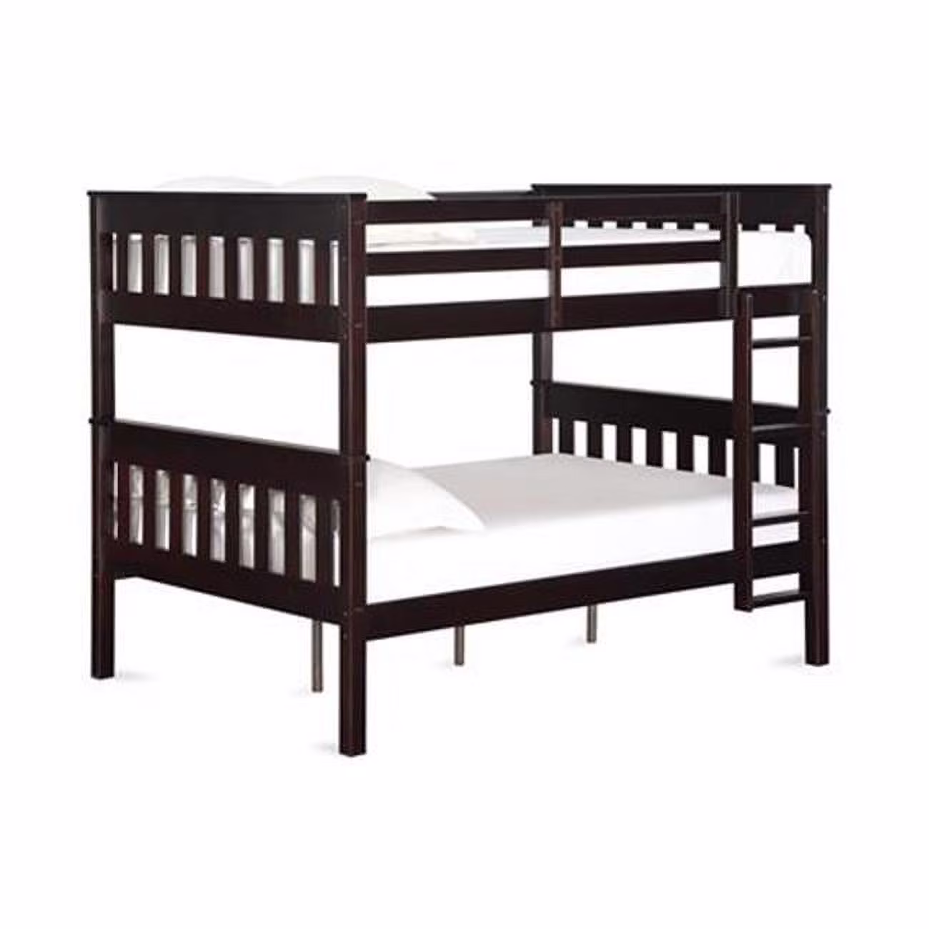 Dorel Living Moon Wood Full over Full Bunk Bed with USB Port in Chocolate