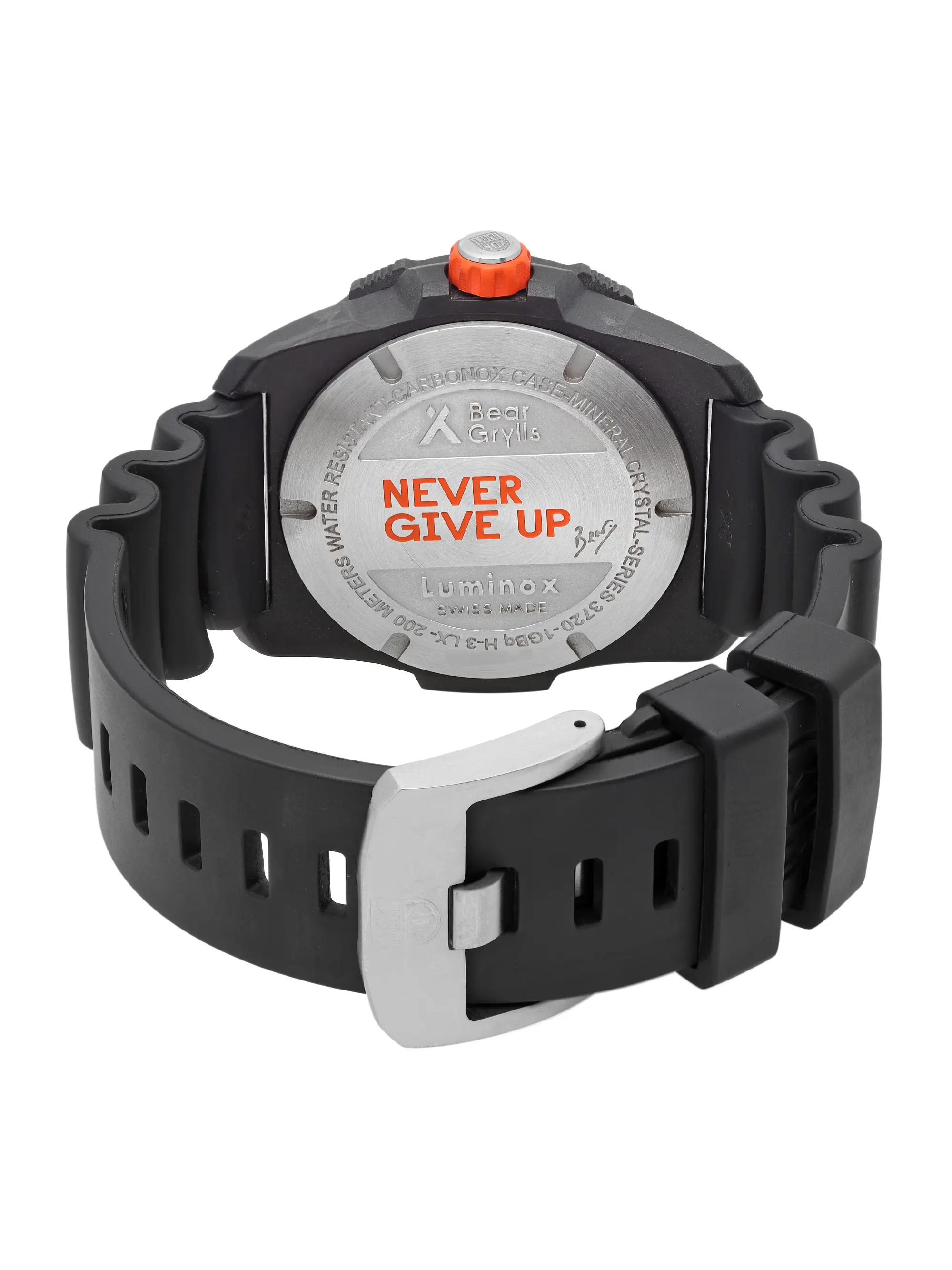 Luminox Bear Grylls Survival 42mm Carbon Black Dial Rubber Quartz Watch XB.3729