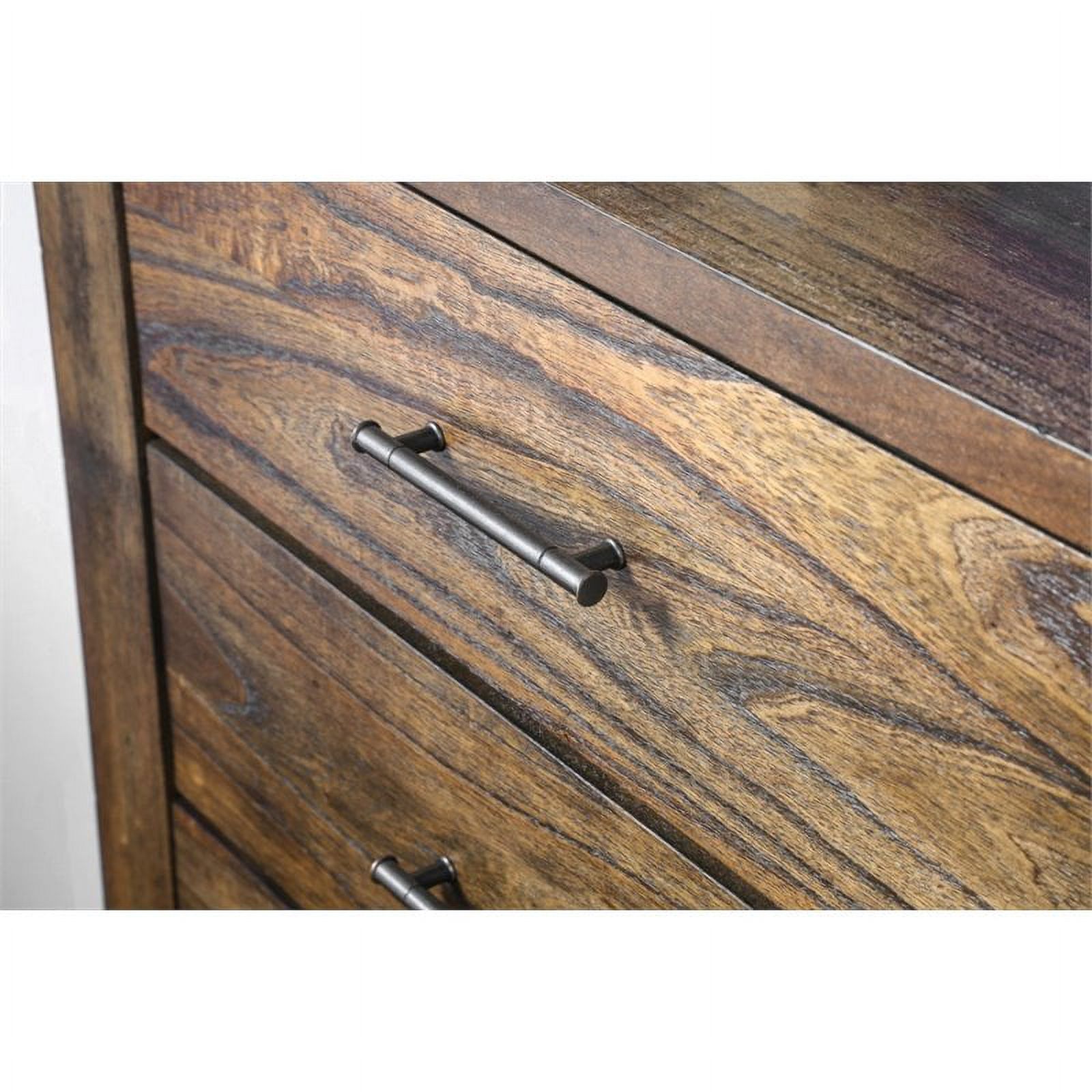 Furniture of America Gilbert 2-Piece Oak Wood Queen Panel Bed and Chest Set