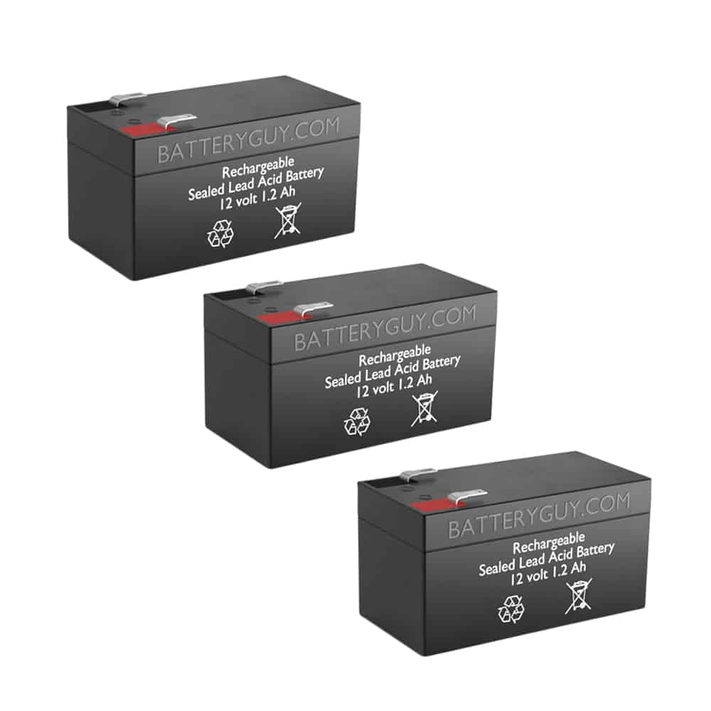 BatteryGuy CSB GP1212 replacement 12V 1.2Ah battery - BatteryGuy brand equivalent (Qty of 3)
