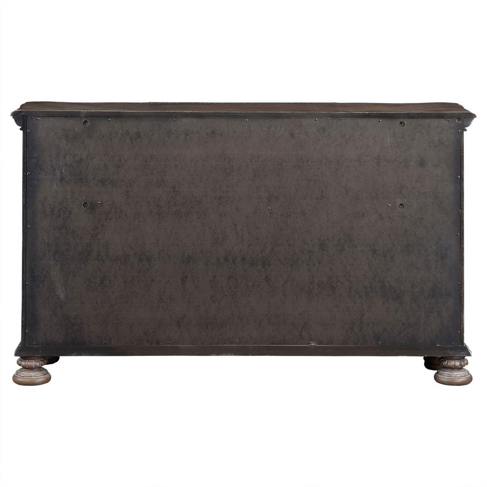 Maklaine 9-drawer Traditional Rectangular Wood Dresser in Walnut