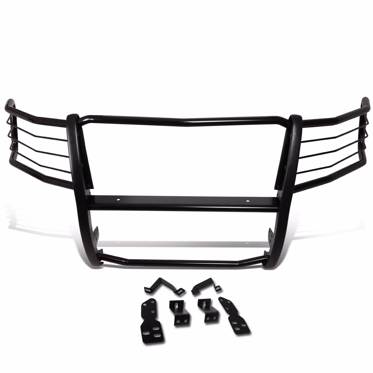 DNA Motoring GRILL-G-074-BK For 2007 to 2013 Chevy Silverado 1500 Mild Steel Front Bumper HeadLight Grille Brush Guard 08 09 10 11 12