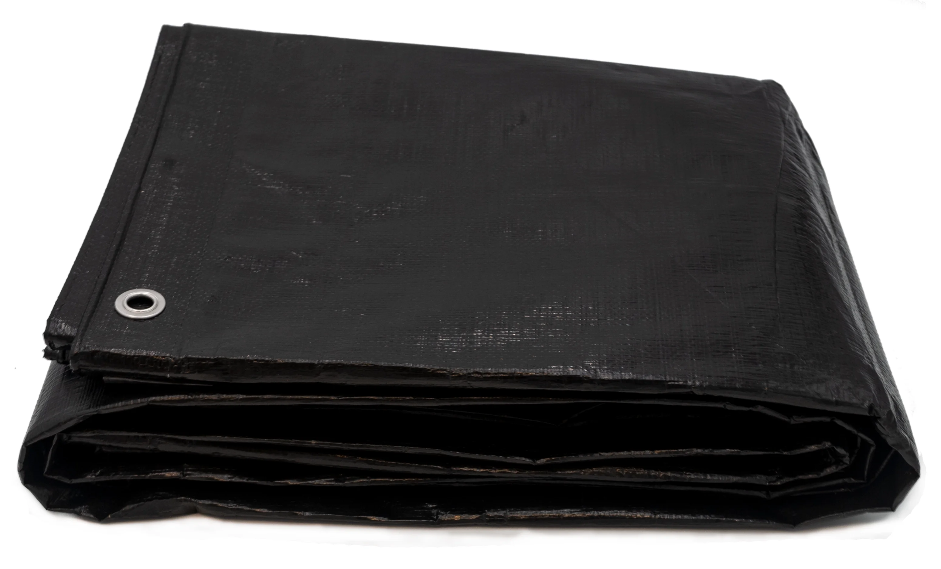 Harpster Tarps 16 ft. x 20 ft. Heavy Duty 6 oz. Black Poly Tarp 12 Mil Thick
