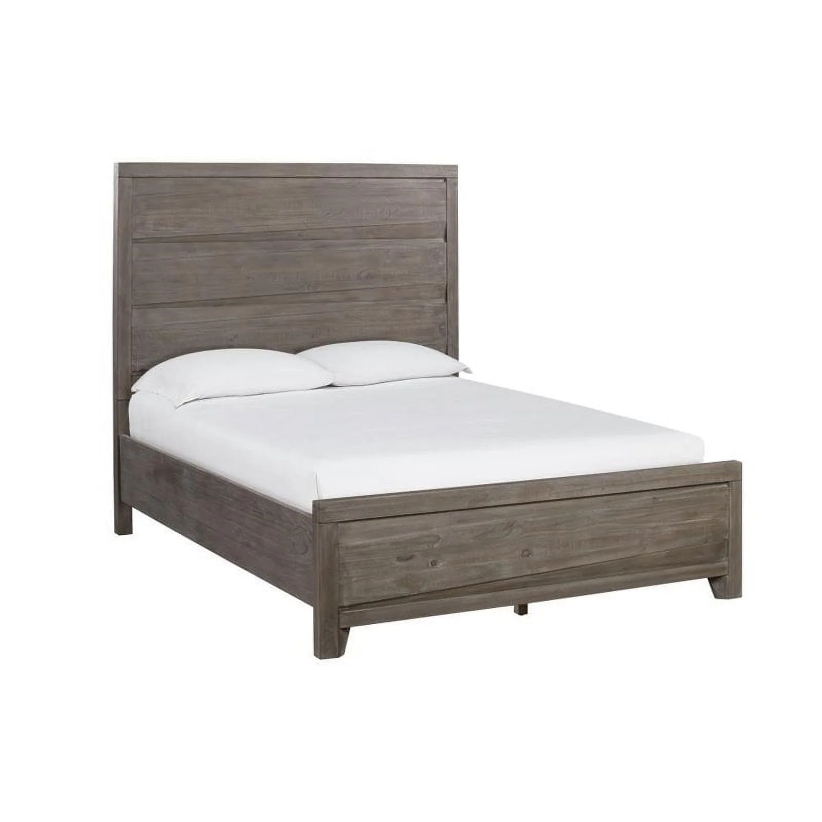 Bowery Hill Modern Mahogany Finish Full Solid Wood Panel Bed