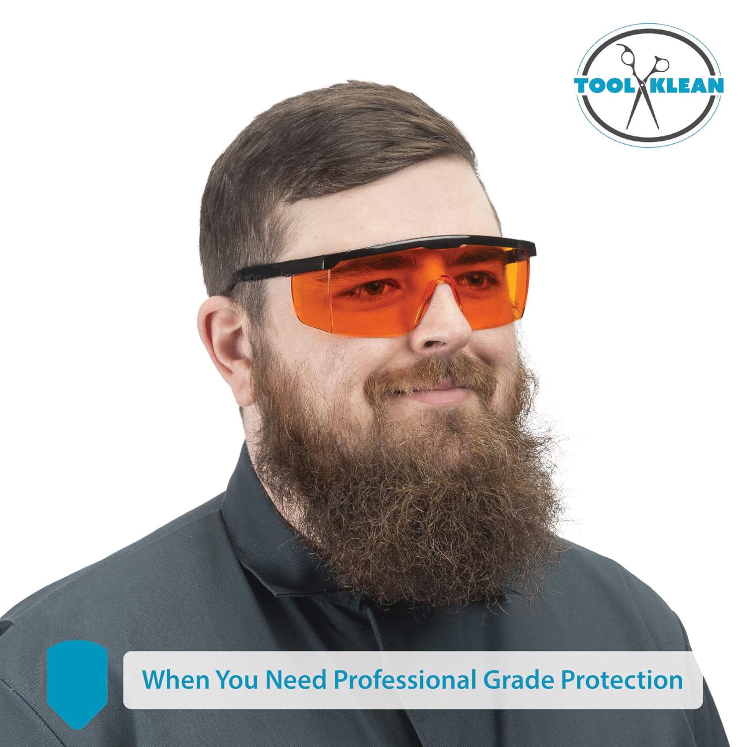 Professional UV Light Safety Glasses - One Size Fits All Polycarbonate Shatterproof UVC Protection Goggles for Blocking up to UV 400 Rays and Blue Light - ANSI Z87.1 Approved with Yellow Tint Lens