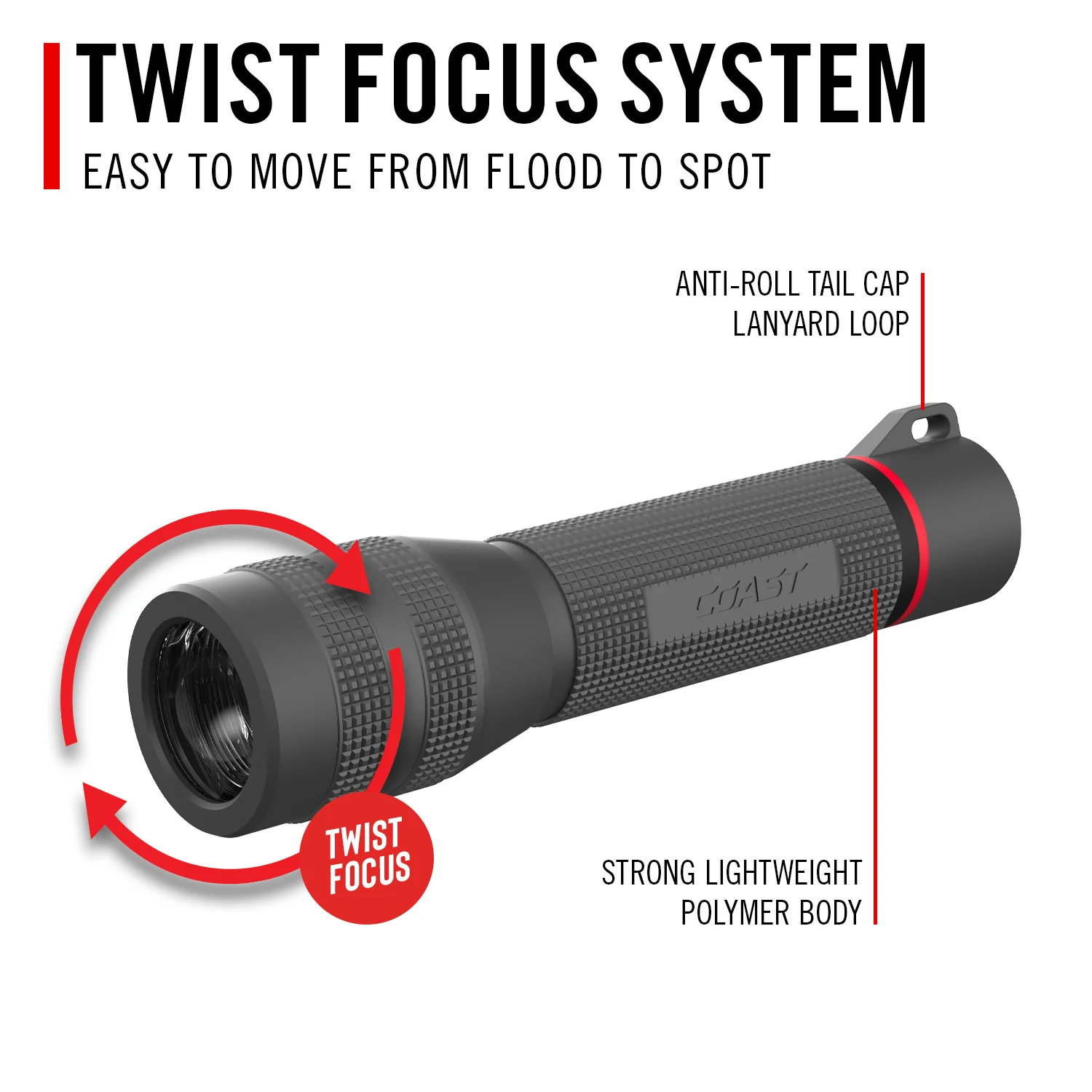 Coast GX35 IP67 Waterproof Flashlight, 13 oz.