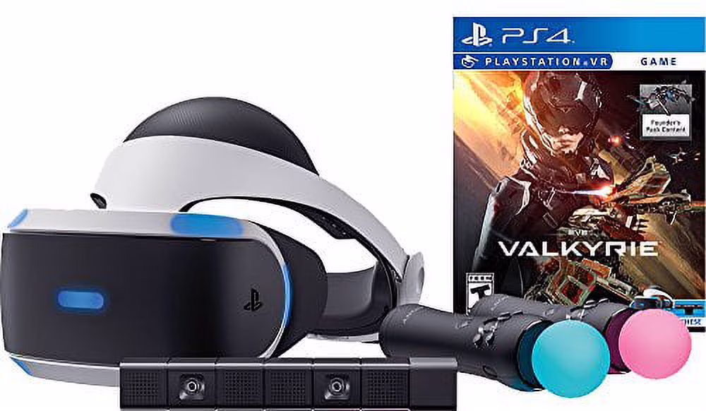 Sony PlayStation VR Valkyrie Starter Bundle 4 items:VR Headset,Move Controller,PlayStation Camera Motion Sensor, PSVR EVE: Valkyrie