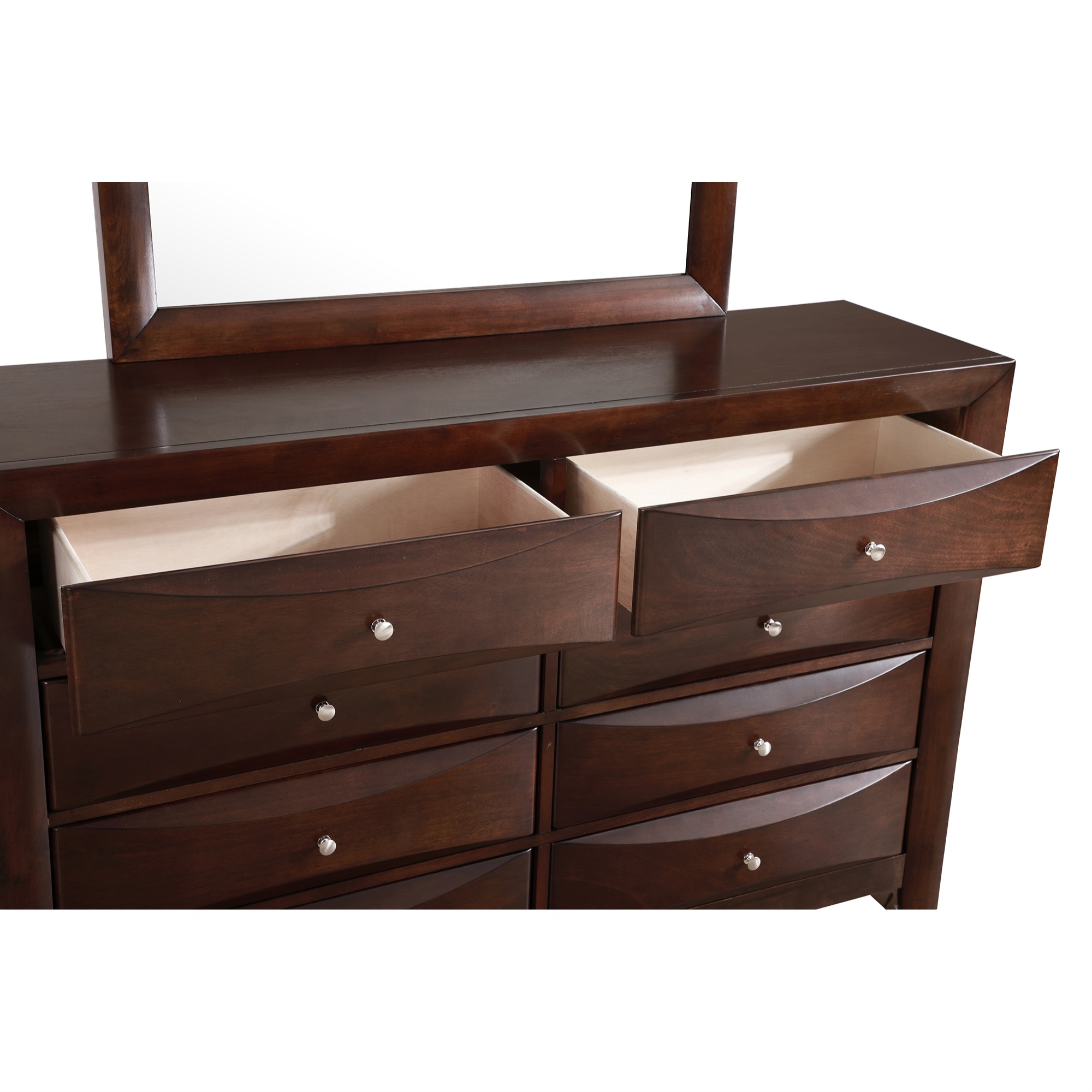 Passion Furniture  Marilla 8-Drawer Cappuccino Dresser - 41 x 59 x 17 in.