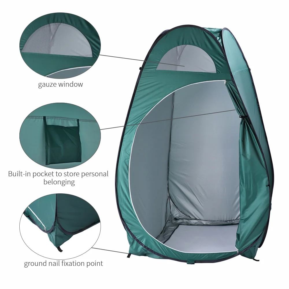 Pop up Tents for Camping, Army Green Camping Portable for Indoor, Pop-up Toilet Dressing Fitting Room Privacy Shelter Tent PKWQ664