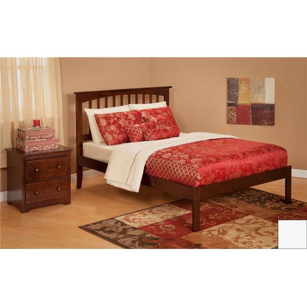 Mission Full Bed with Open Foot Rail in a White Finish