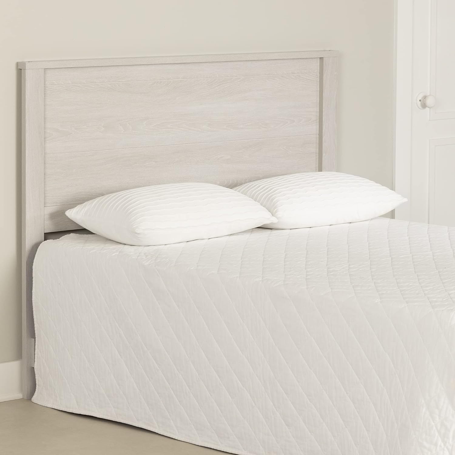 Step One Essential Headboard, Full, Winter Oak