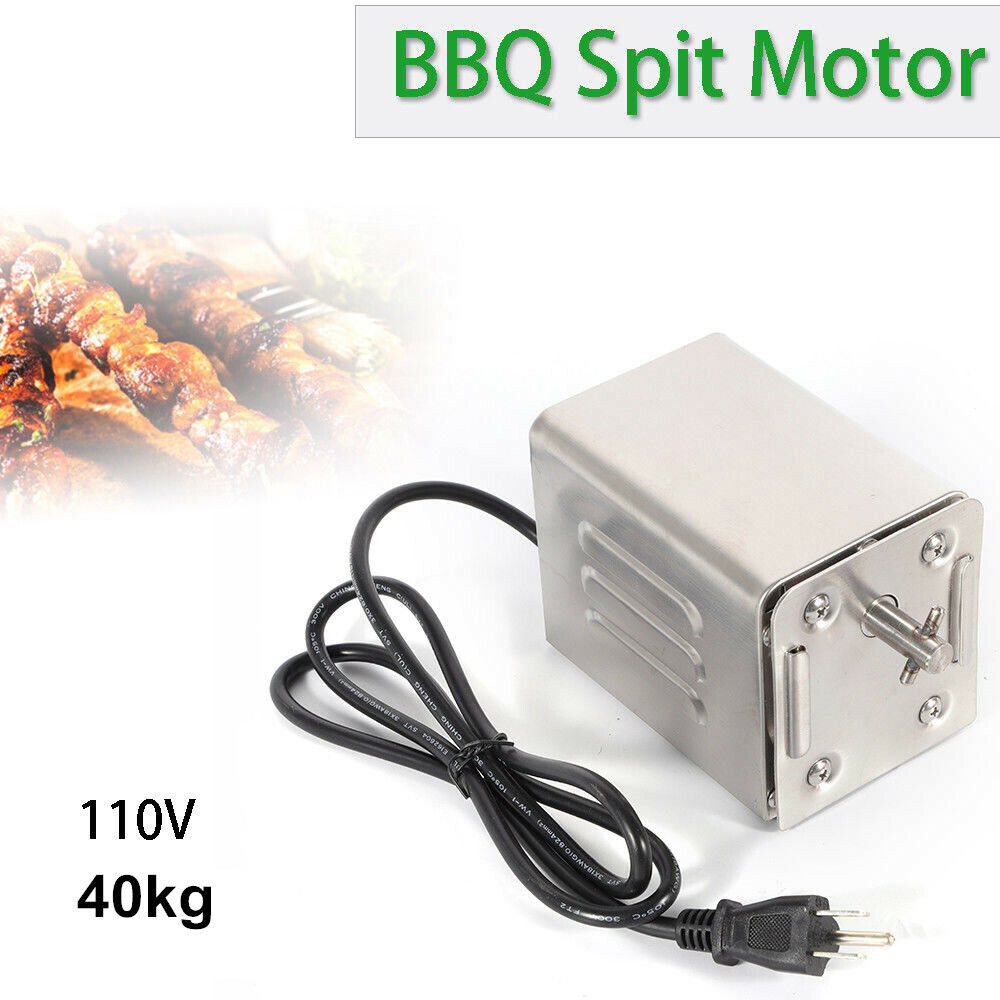 TFCFL 15W 40KG Electric Rotisserie BBQ Grill Roaster Spit Rod Chicken Pig Meat Motor