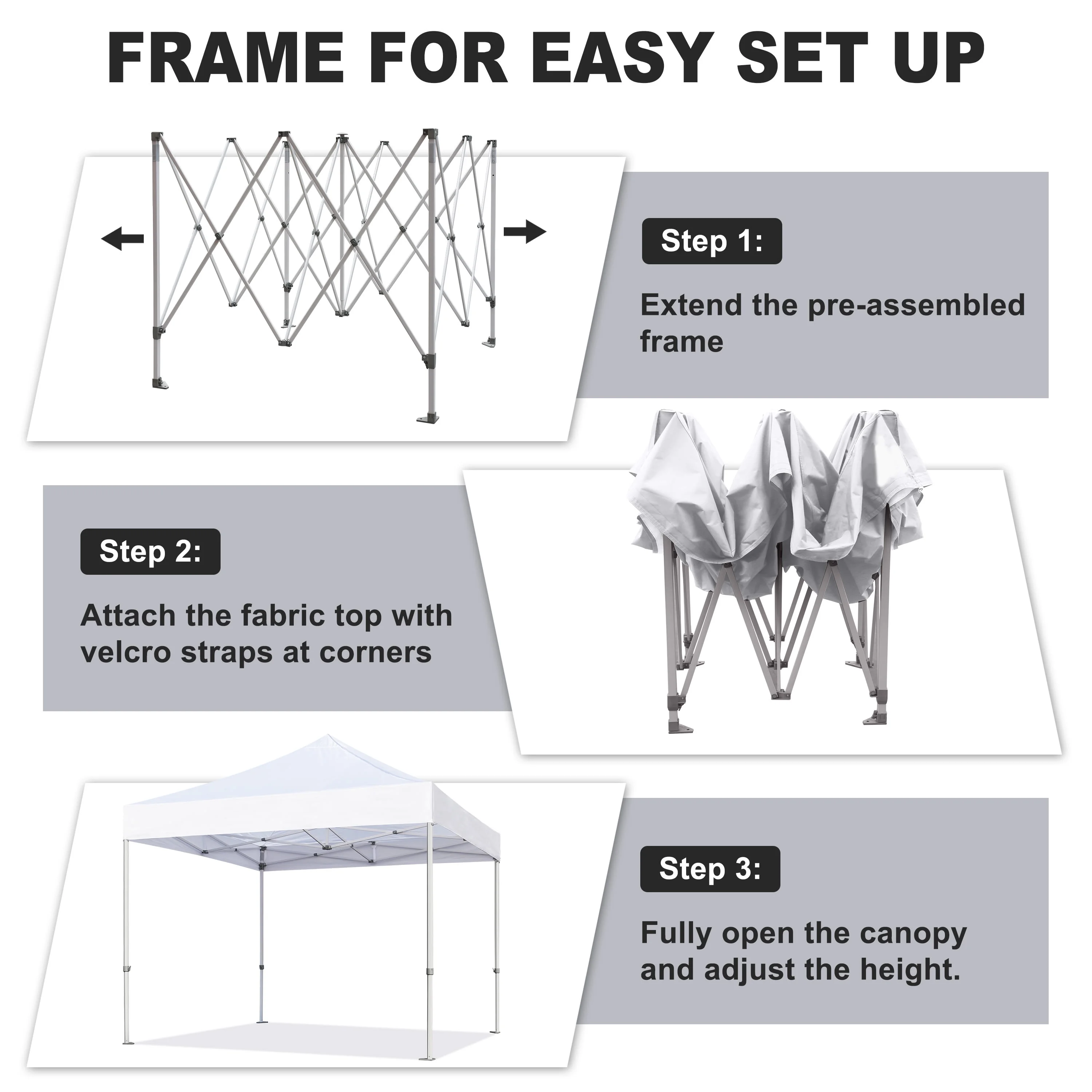 Eurmax USA 10x10 Commercial Pop-Up Canopy with 4 Zippered Sidewalls, Roller Bag, Sand Bags, and Extended Awning(Ruby)