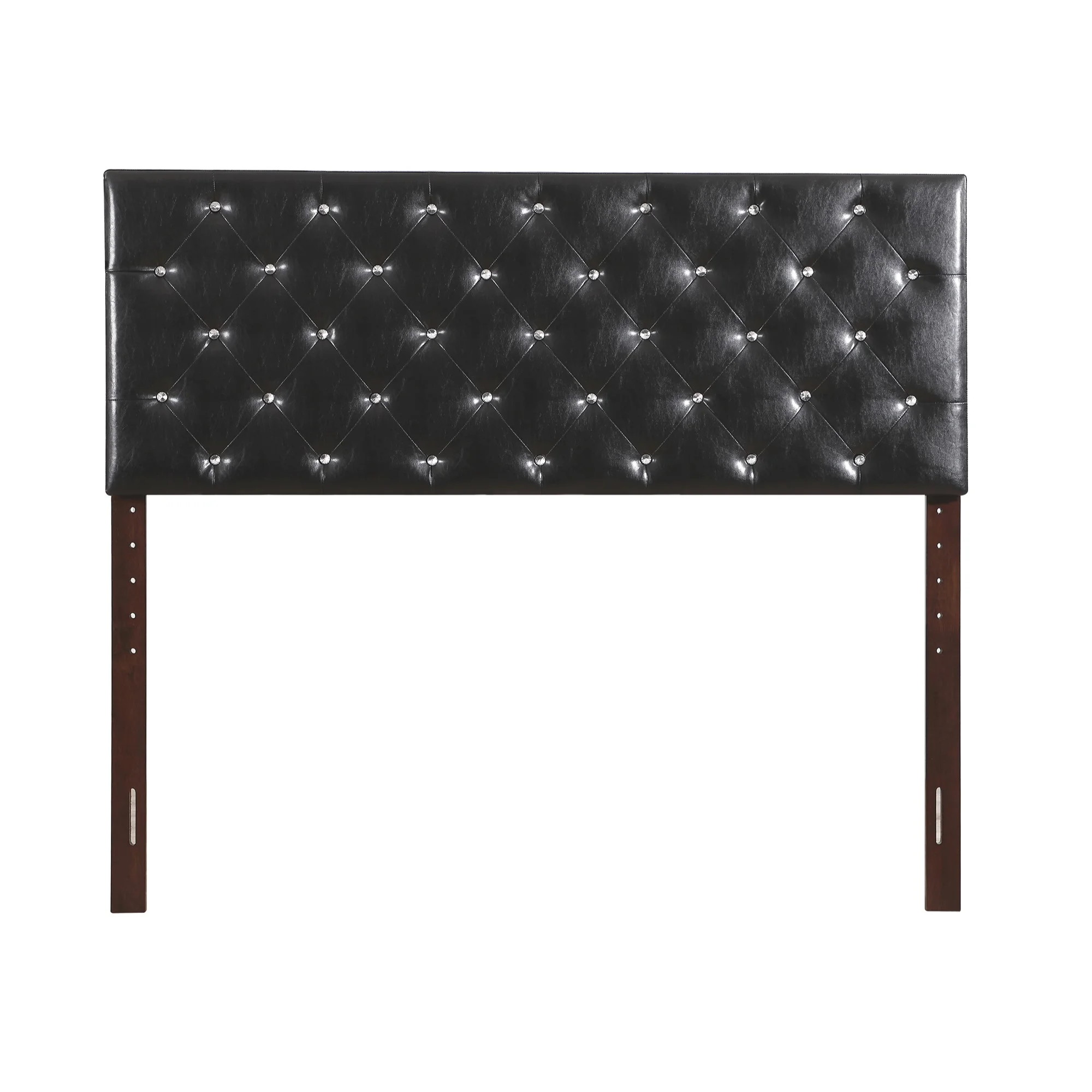 Passion Furniture PF-G0132-QHB Super Nova 2 Tufted Headboard, Black - Queen Size