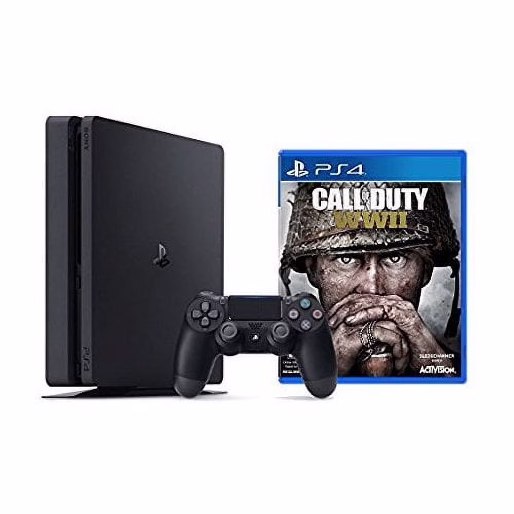 Restored PlayStation 4 Slim 1TB Console Call Of Duty WWII Bundle (Refurbished)
