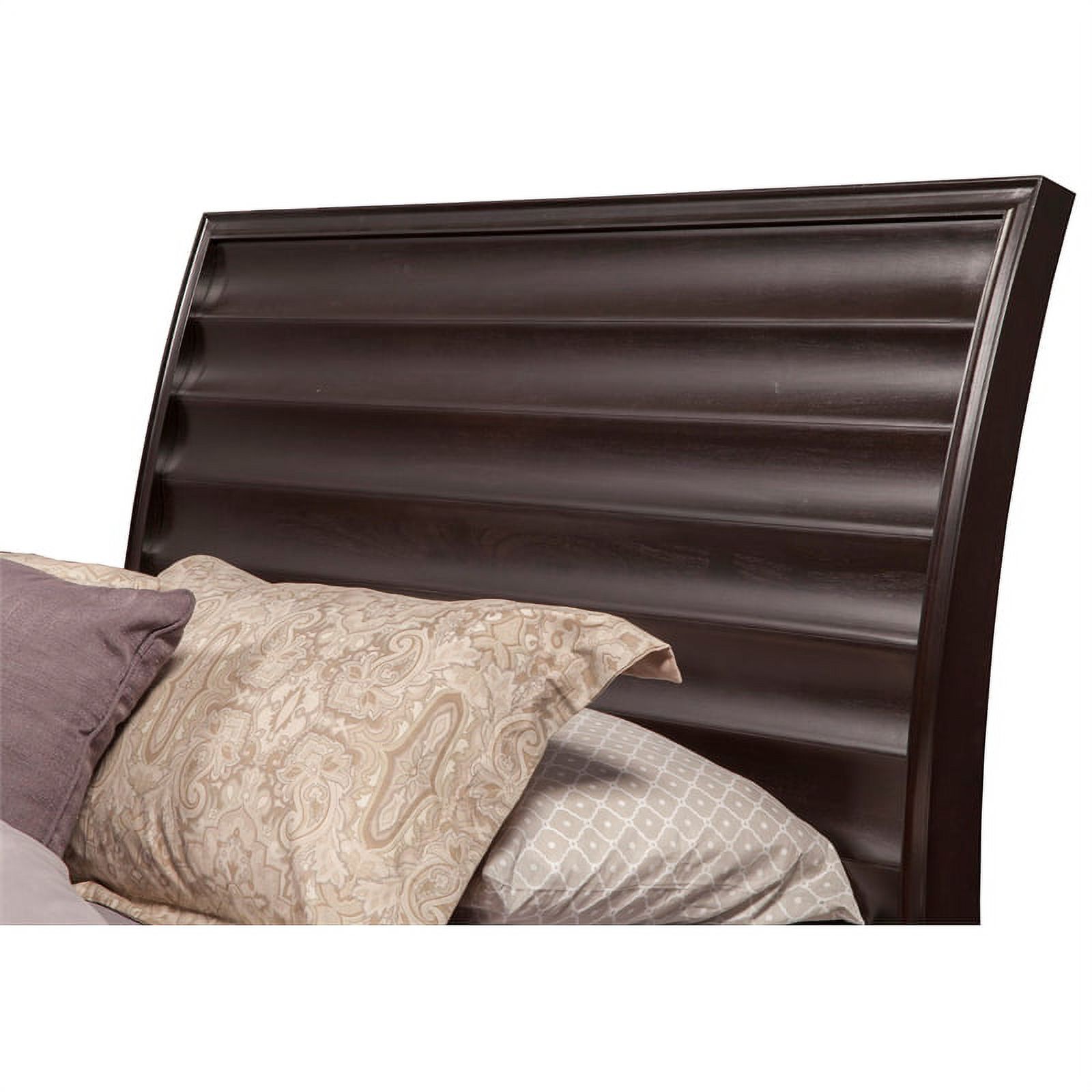 Bowery Hill Queen Wood Panel Bed in Black Cherry