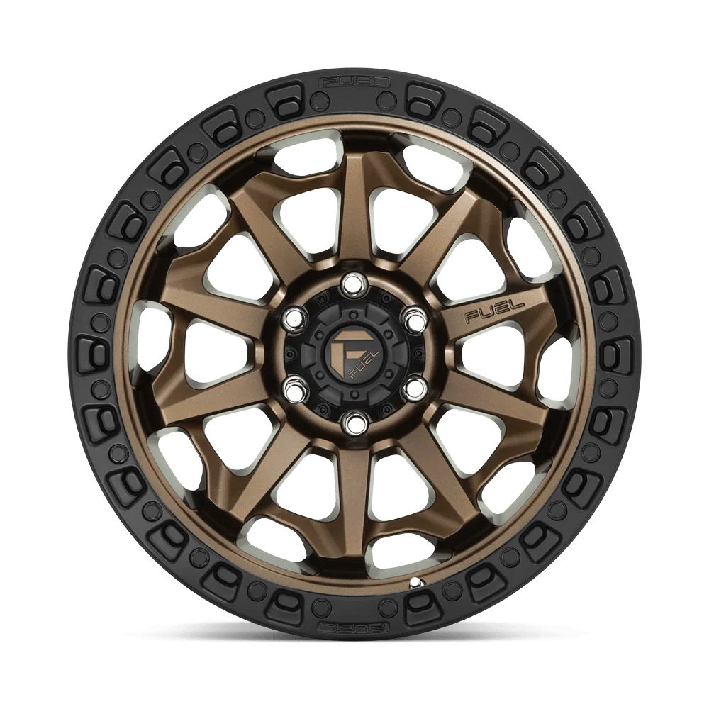Fuel 1PC Aluminum Rim D696 COVERT 20X10in Matte Bronze with Black Bead Ring Finish, D69620001747
