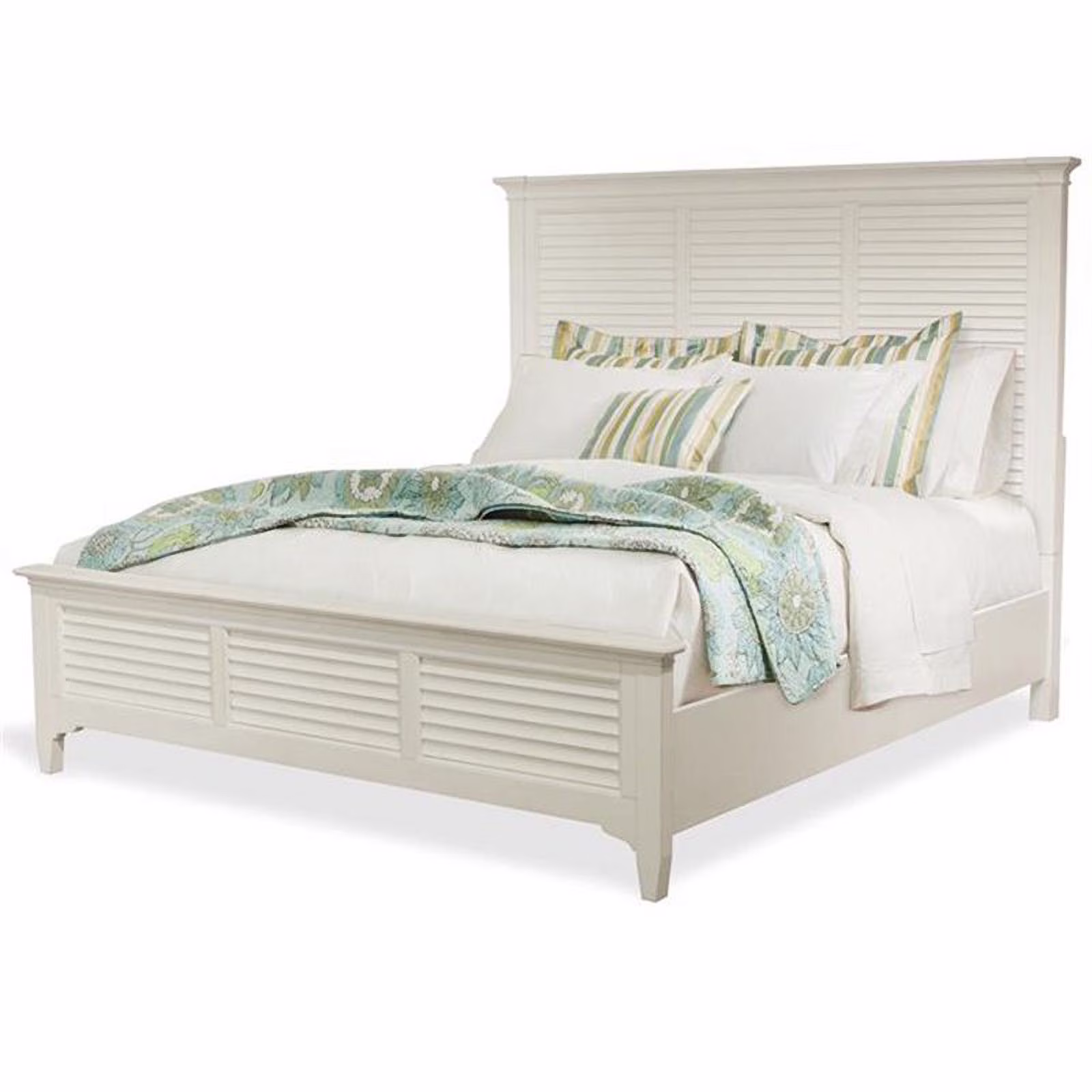 Riverside Furniture Myra King Panel Bed in Paperwhite