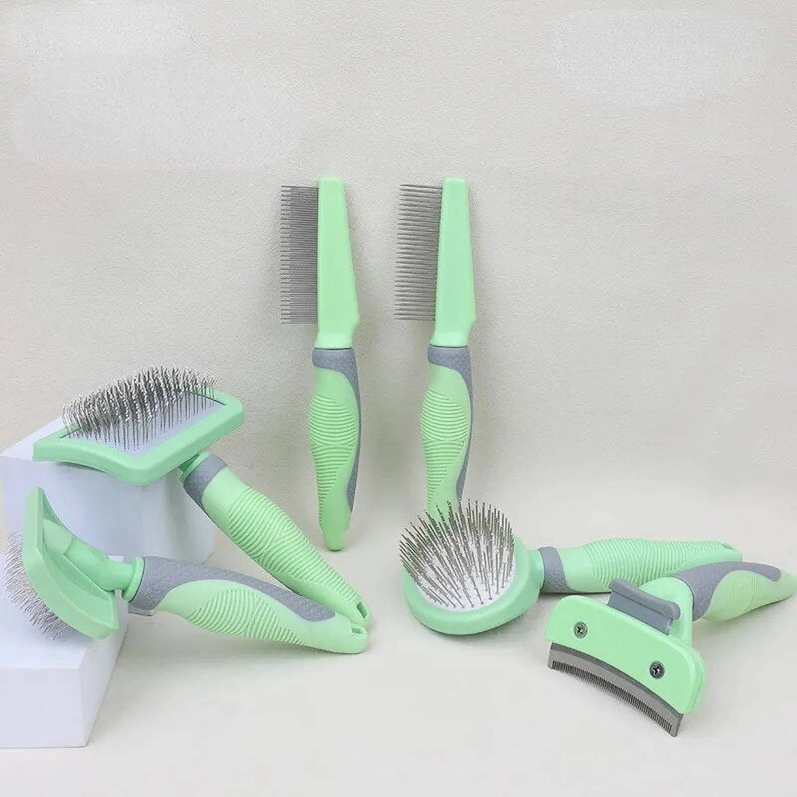 Pet Needle Combs with Non-Slip Handle Small Medium Dog Hair Brushes Hair Removal Knotting Comb Grooming Supplies for Dogs Cats
