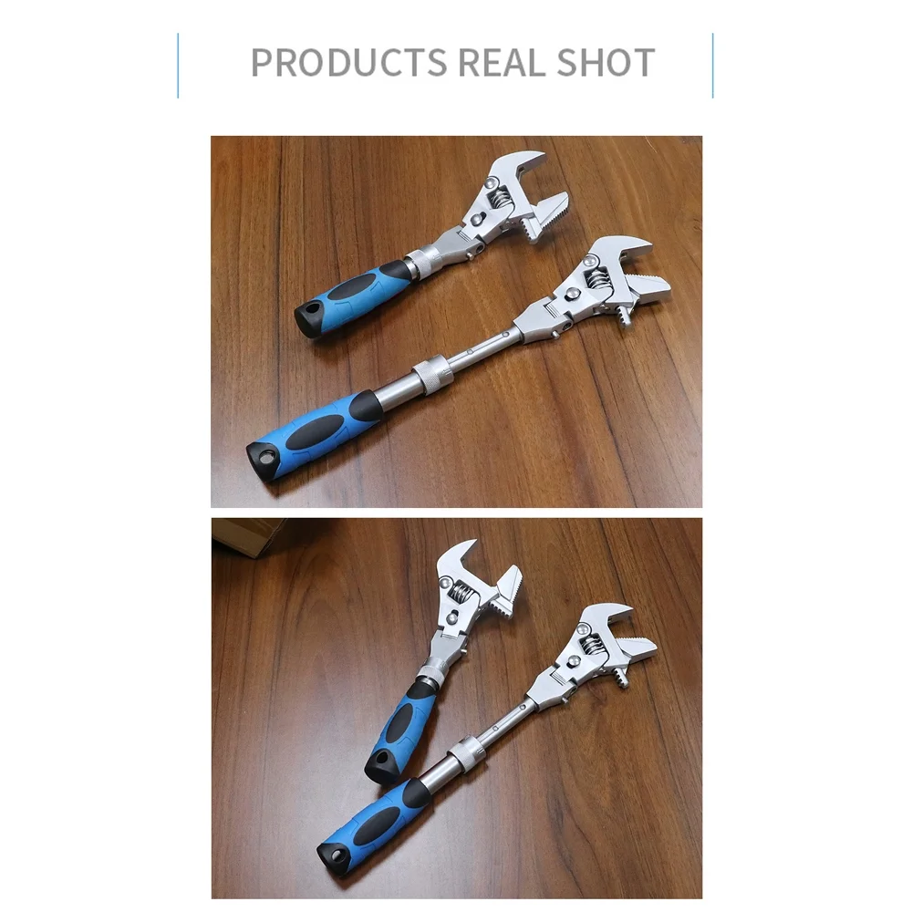 Walmeck Multifunctional Retractable Adjustable  Household Maintenance Practical Ratchet  180° Handle Bathroom Air Conditioner Narrow Space Maintenance