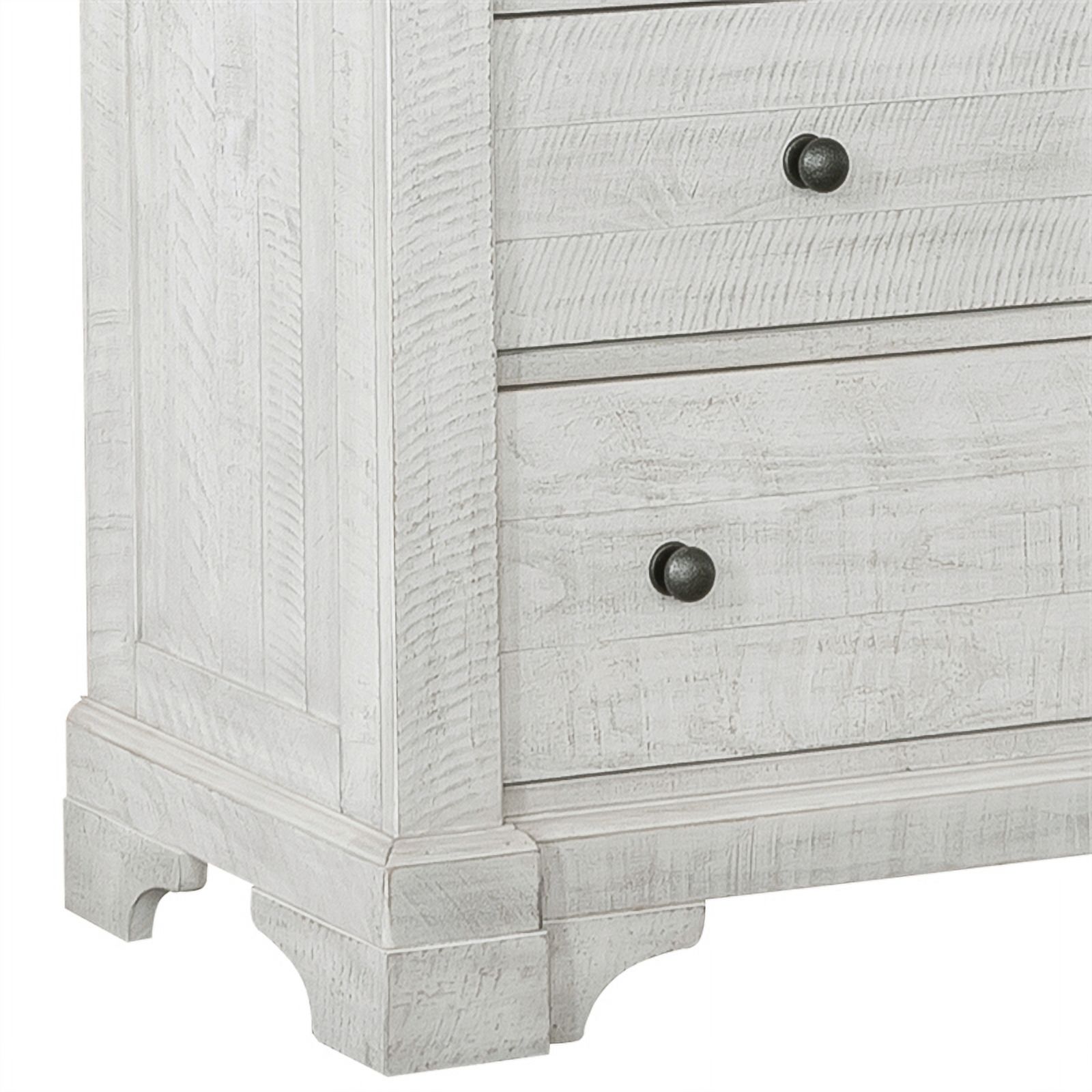 Pemberly Row Contemporary 10 Drawer Wood Dresser in White Finish