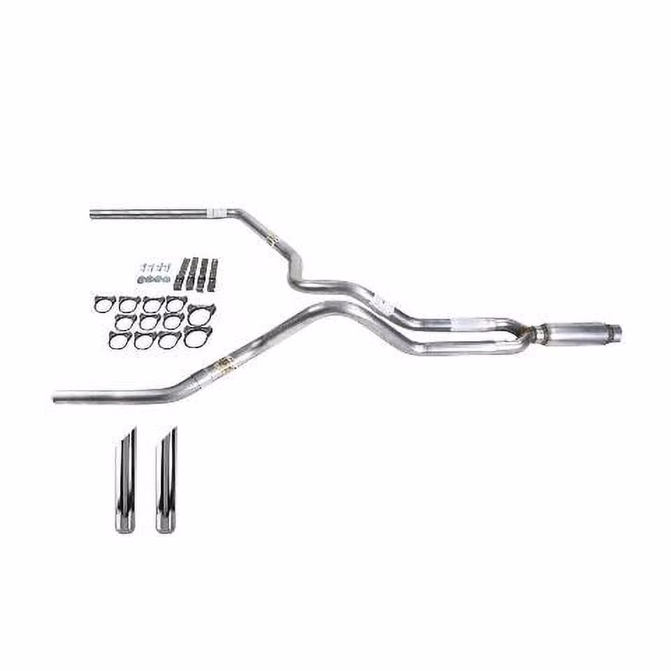 Silverado 07-13 dual exhaust 2.5 MA pipe Glass Pack muffler SW Tip
