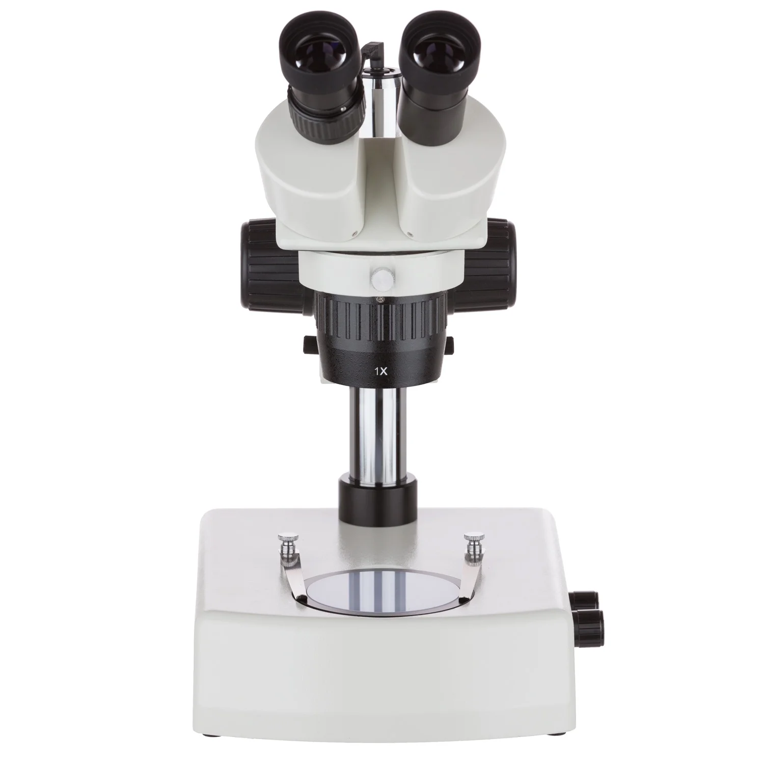 AmScope 10X-30X Multi-Power Pillar Stand Stereo Microscope with Top & Bottom LED Lights New