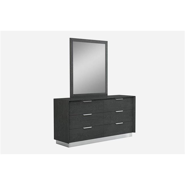 Whiteline Navi high gloss Black Dresser Double DR1354-BLK