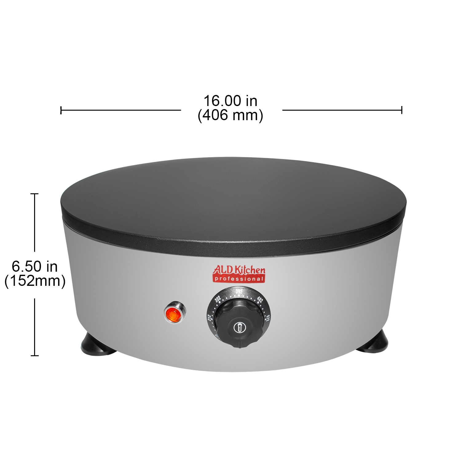 ALDKitchen Crepe Maker with Service Station | Nonstick Plate | 8 Pots and Tools Included