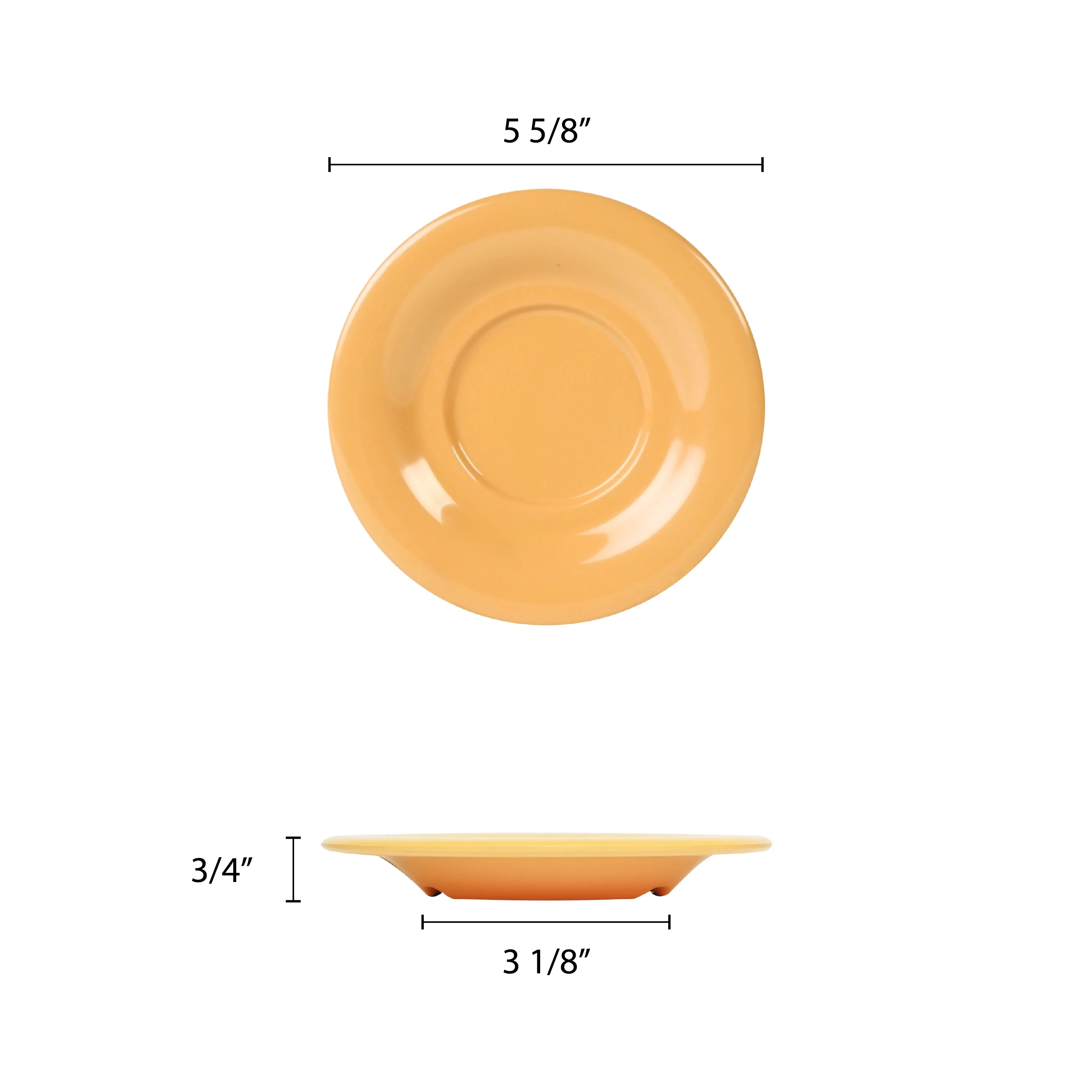 Excellante Color Yellow melamine dinnerware collection 5.5 inch Saucer