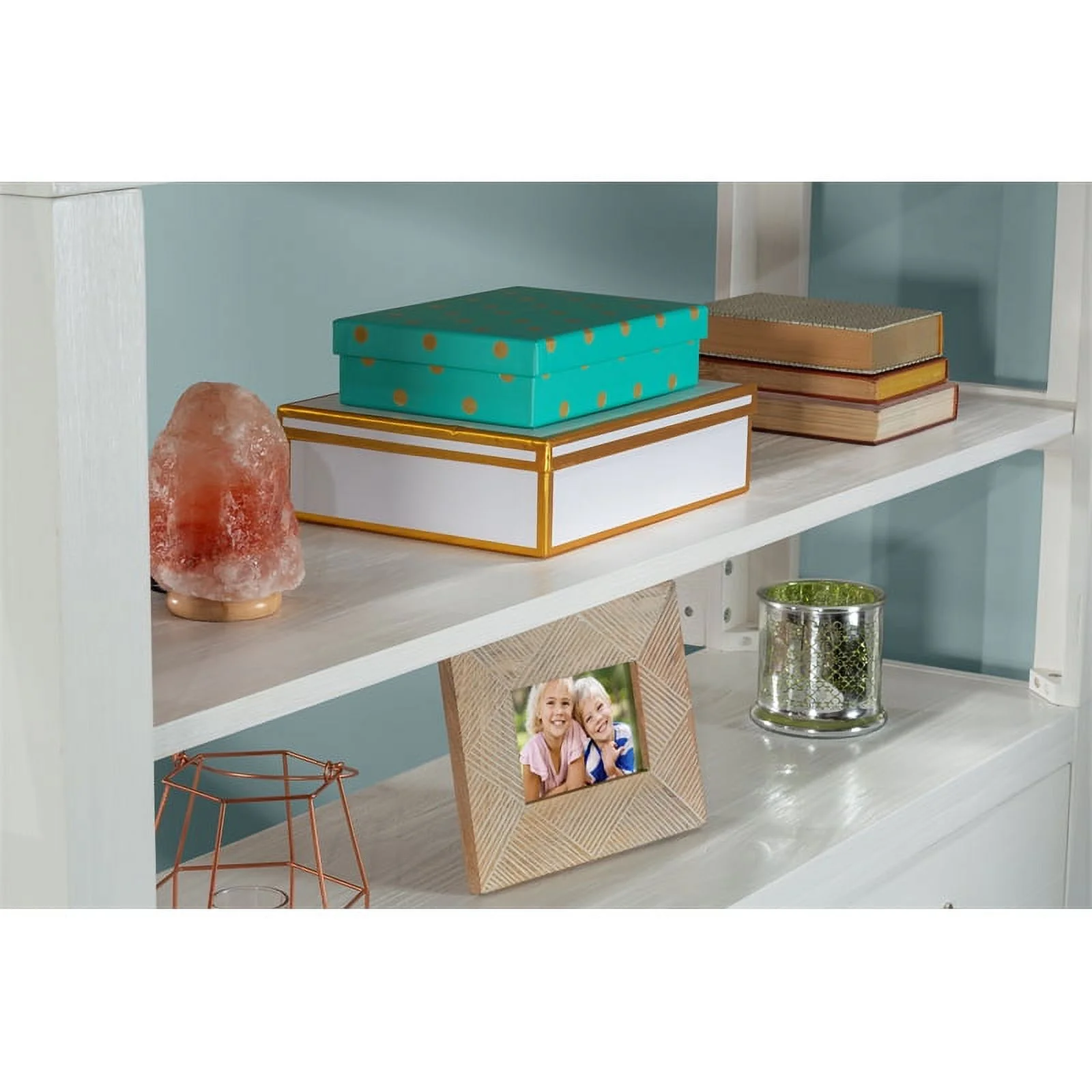 Highlands Full Loft Bed with Hanging Nightstand in White